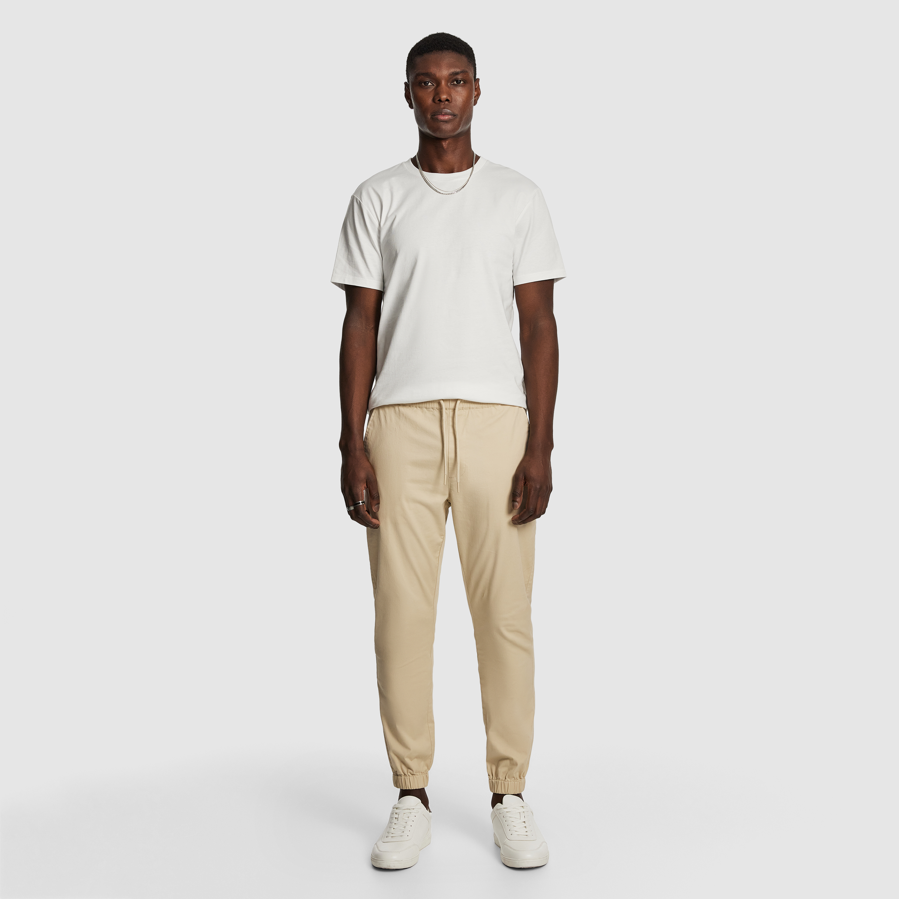 Natural Bowie Cuffed Chino