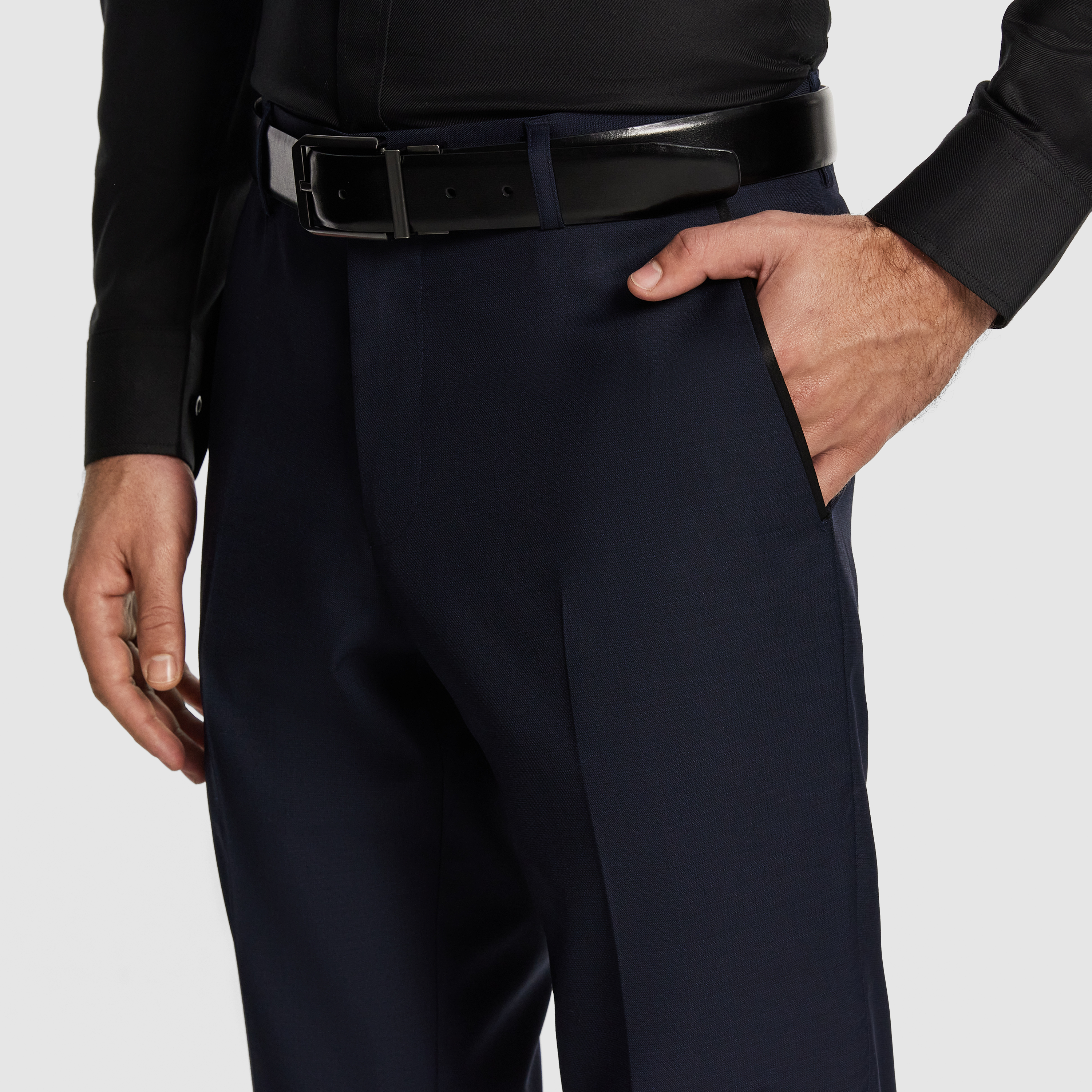 Navy Casino Tuxedo Slim Dress Pant