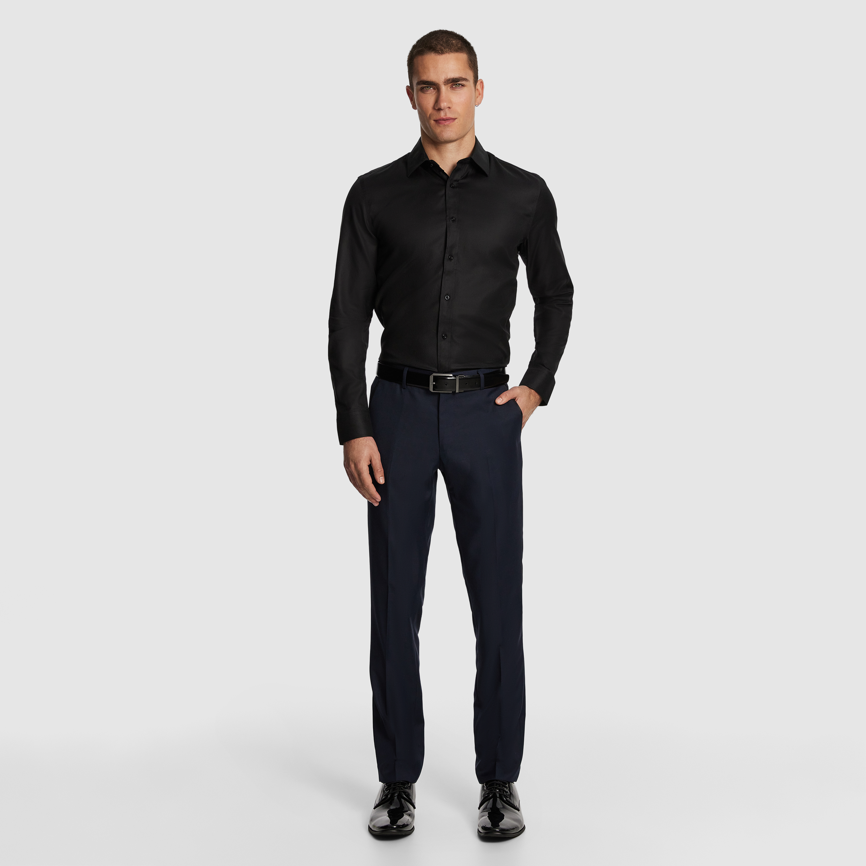 Navy Casino Tuxedo Slim Dress Pant
