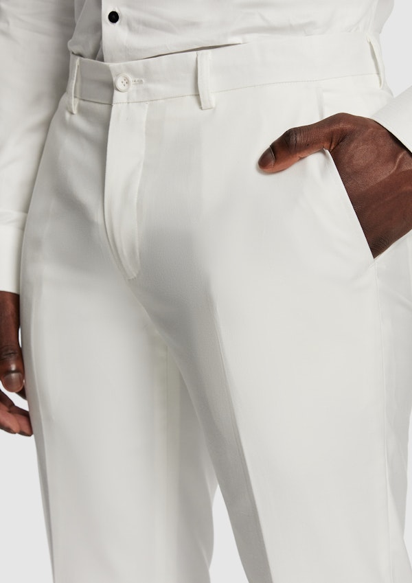 White Royale Jacquard Dress Pant