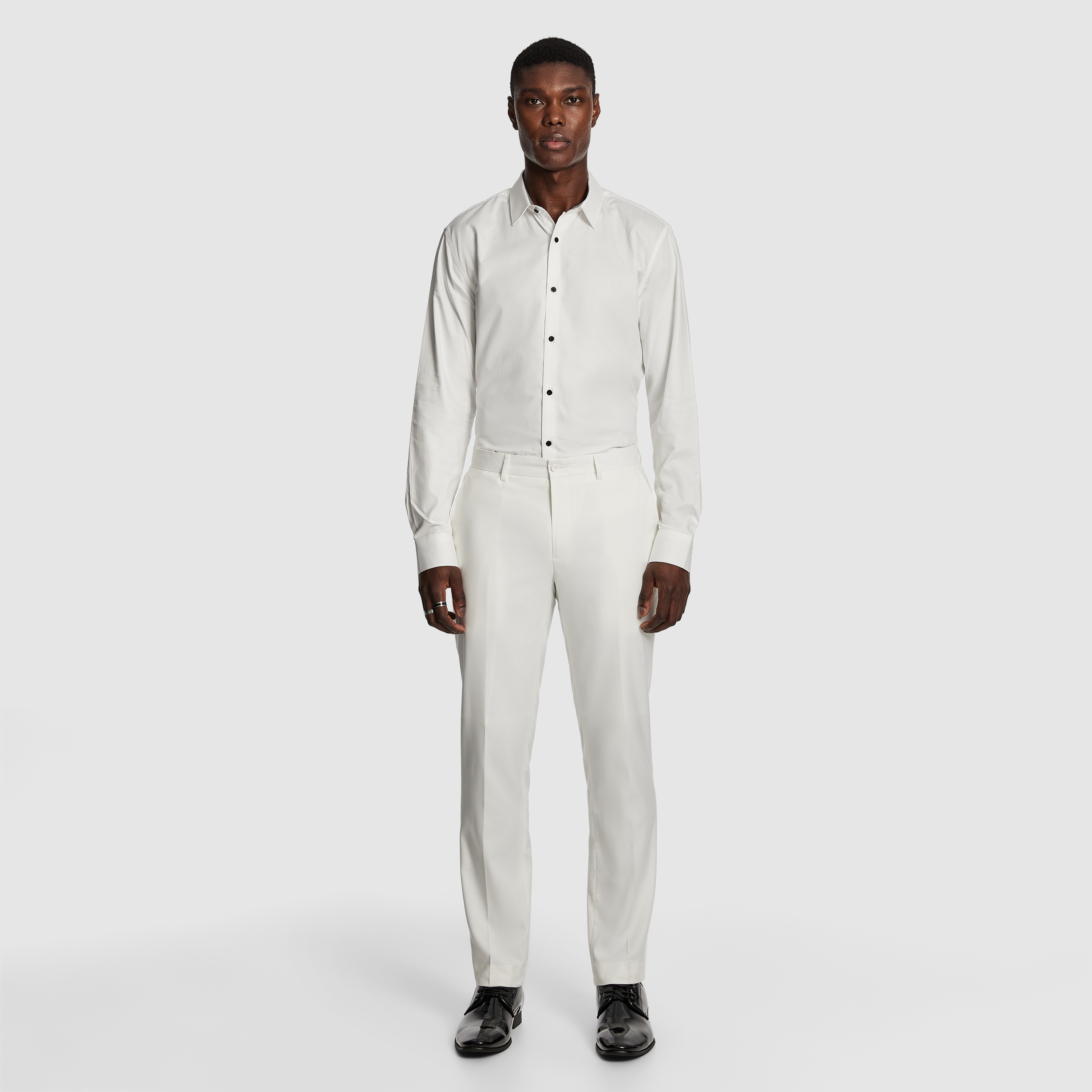 White Royale Jacquard Dress Pant