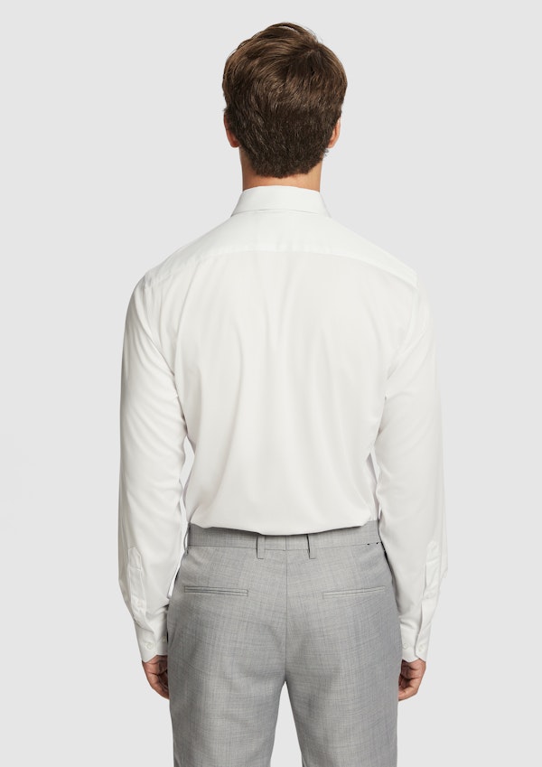 White Frango Bamboo Slim Fit Dress Shirt