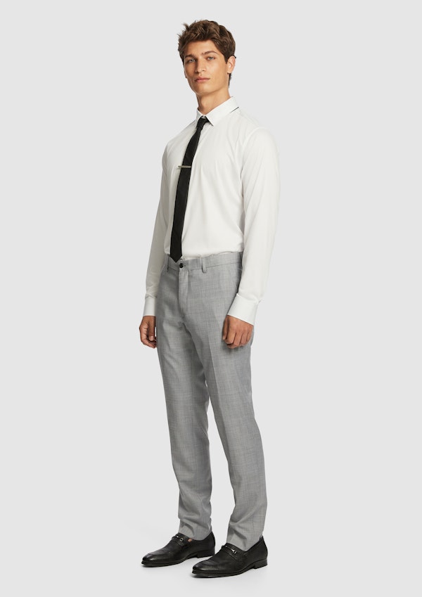 White Frango Bamboo Slim Fit Dress Shirt