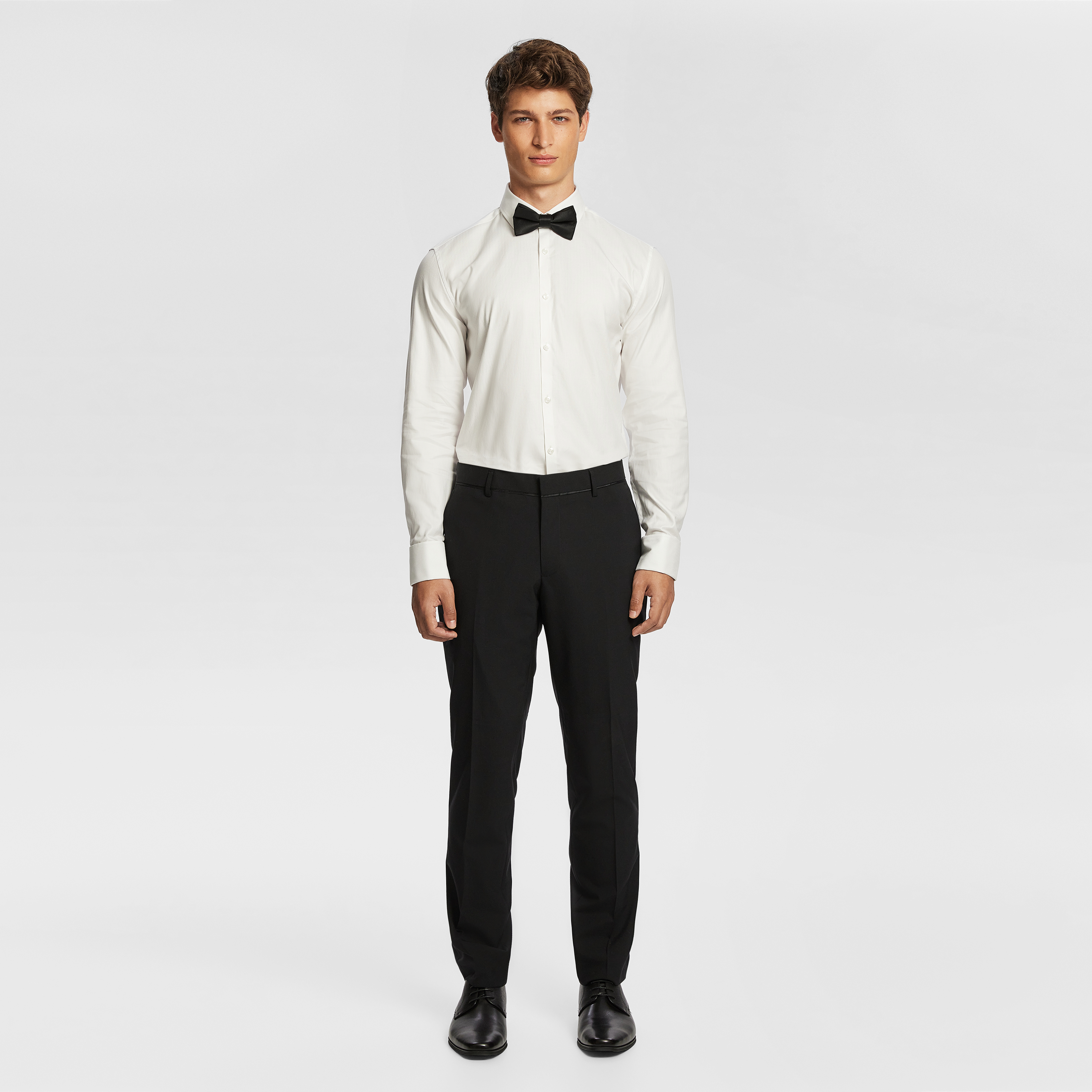 White Regent Super Stretch Printed Dress Shirt