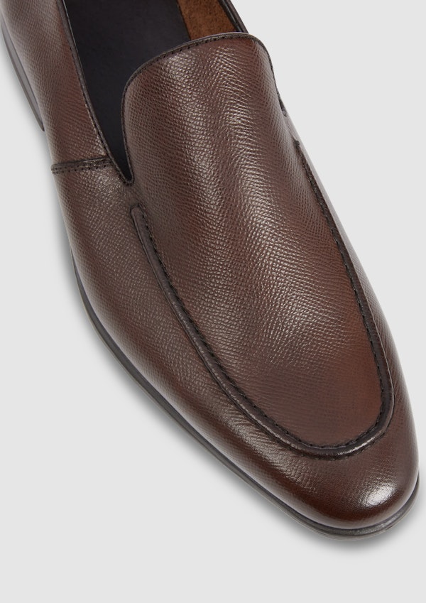 Chocolate Mercer Textured Loafer