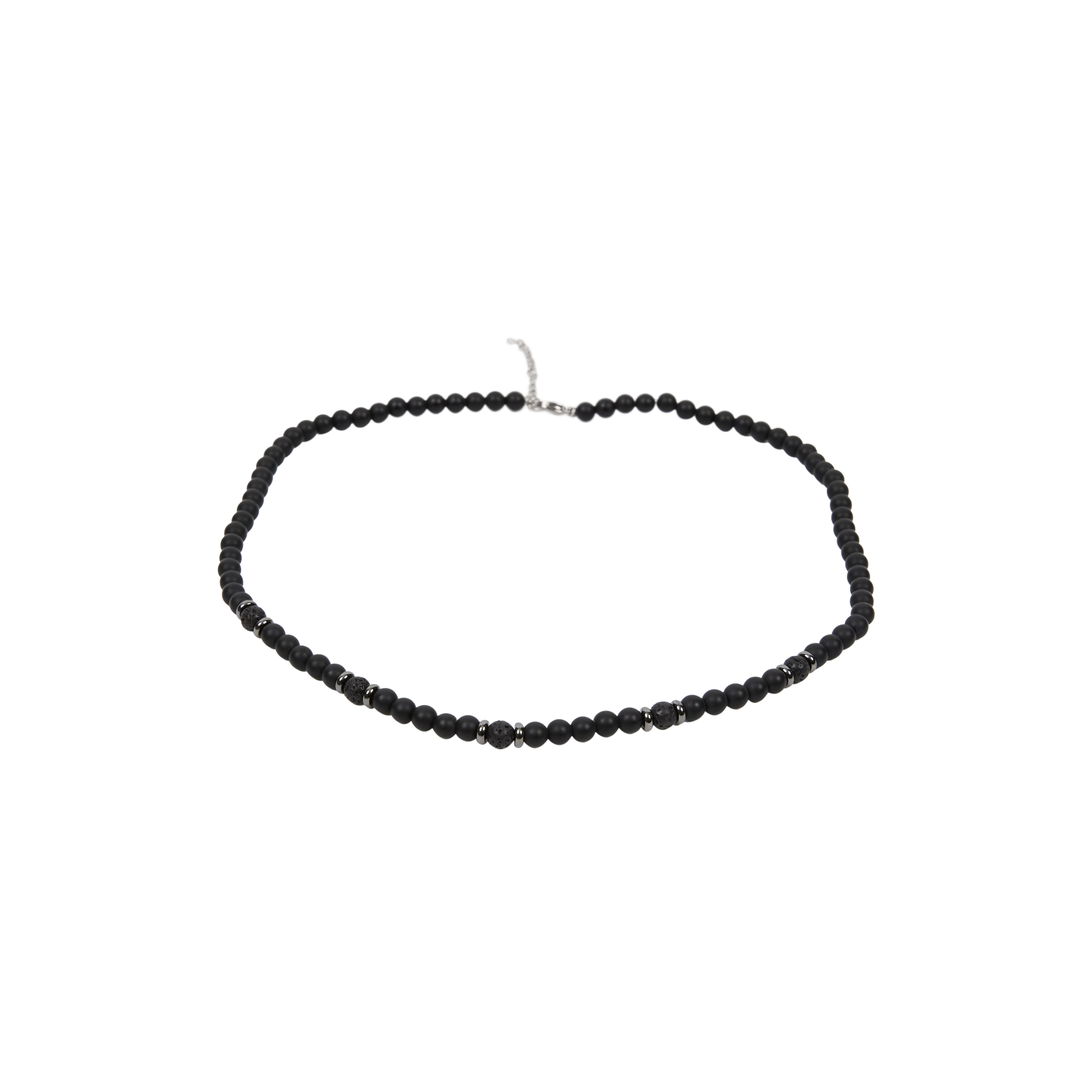 Graphite Beaded Necklace