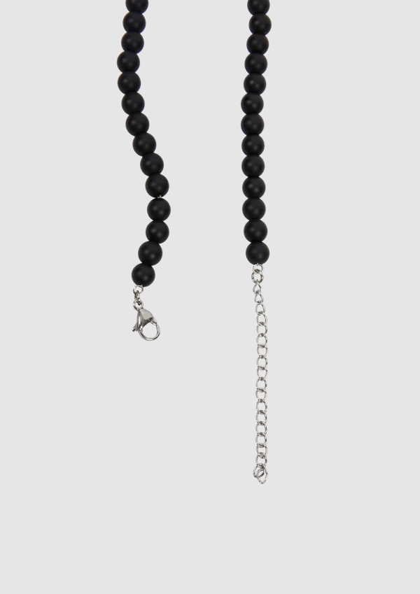 Black Graphite Beaded Necklace