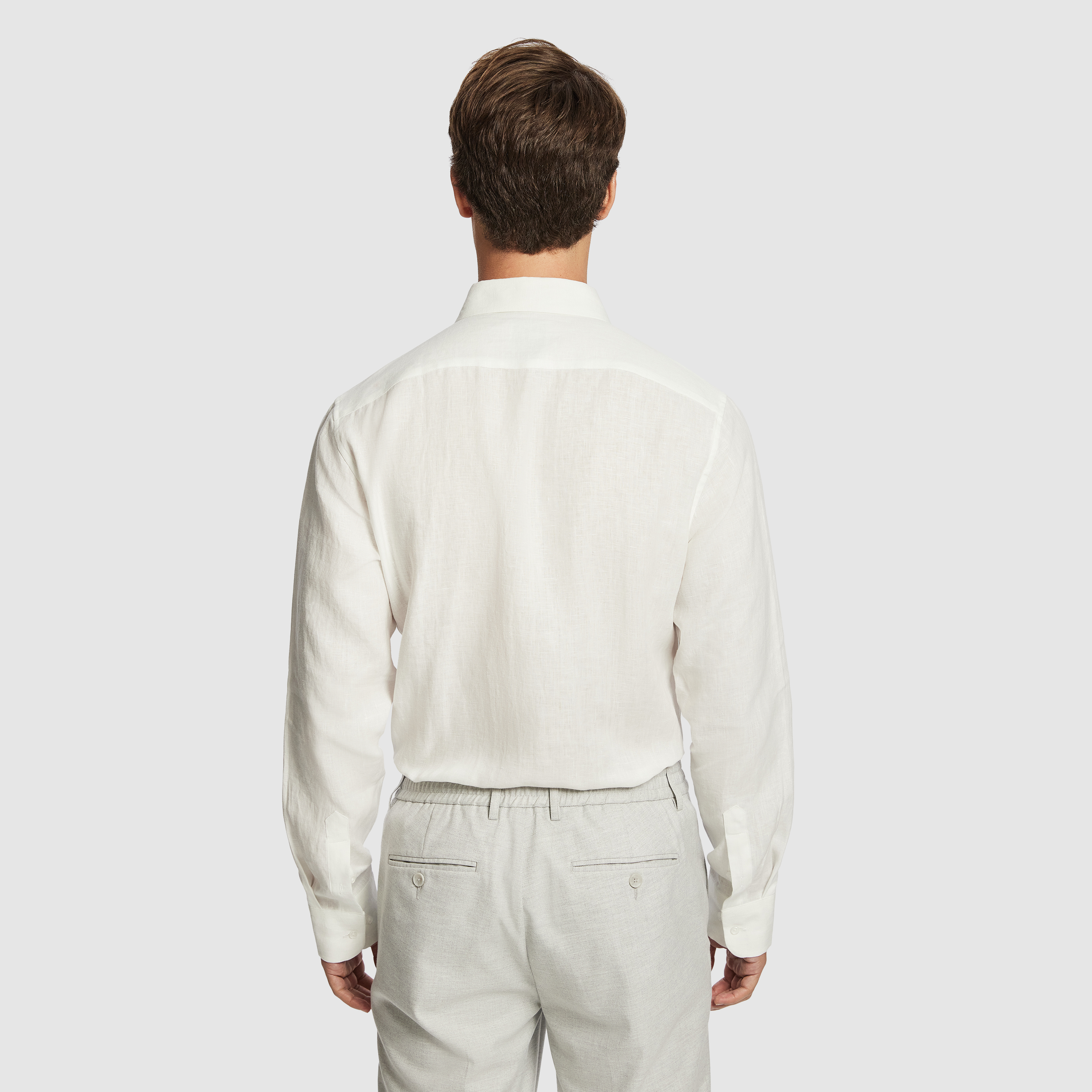 White Malta Smart Slim Linen Shirt