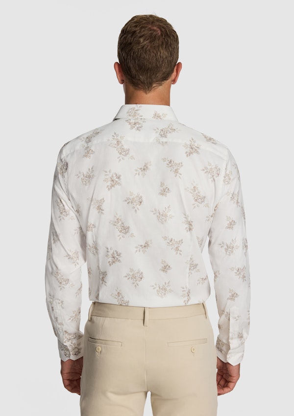 Natural Cortina Slim Floral Shirt