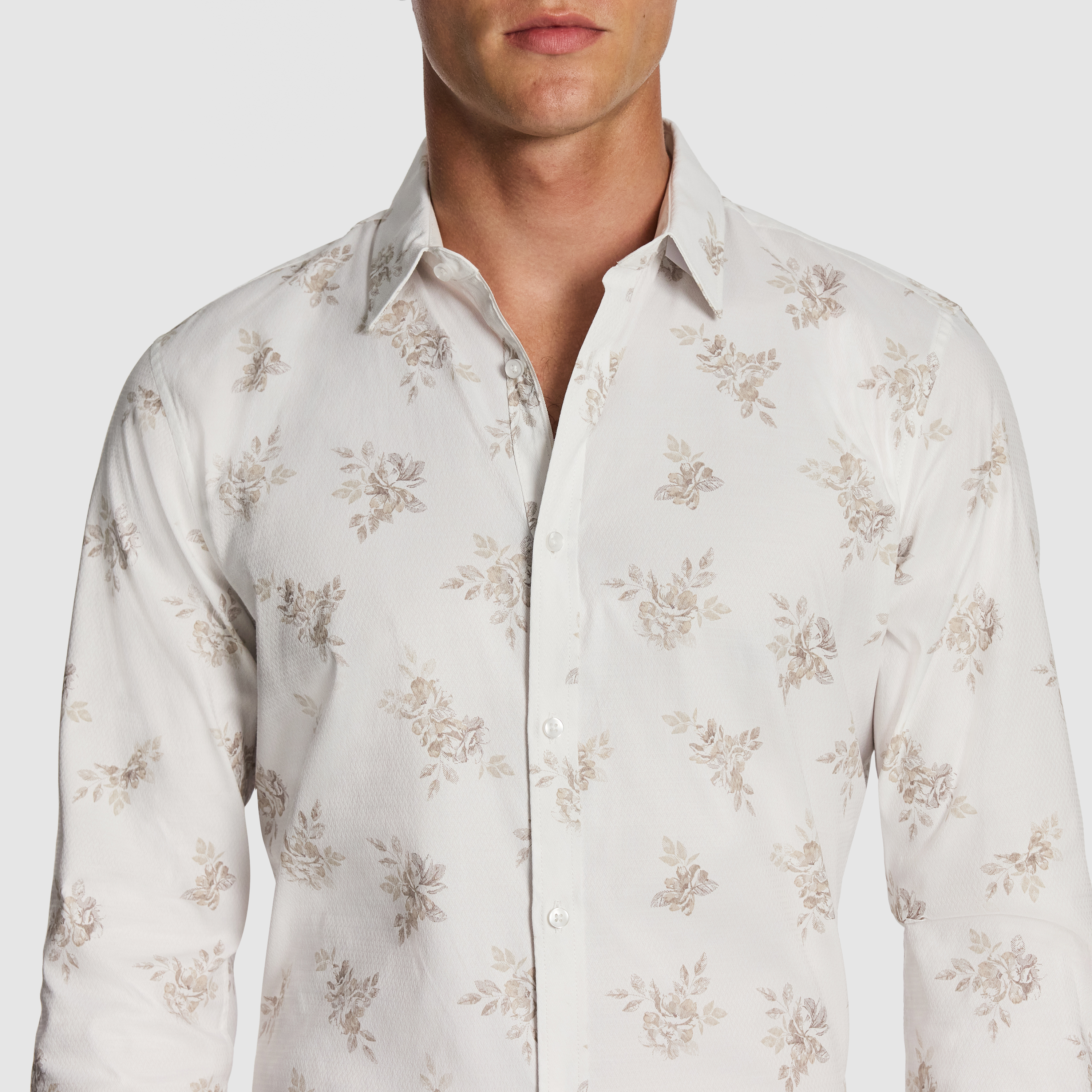 Natural Cortina Slim Floral Shirt