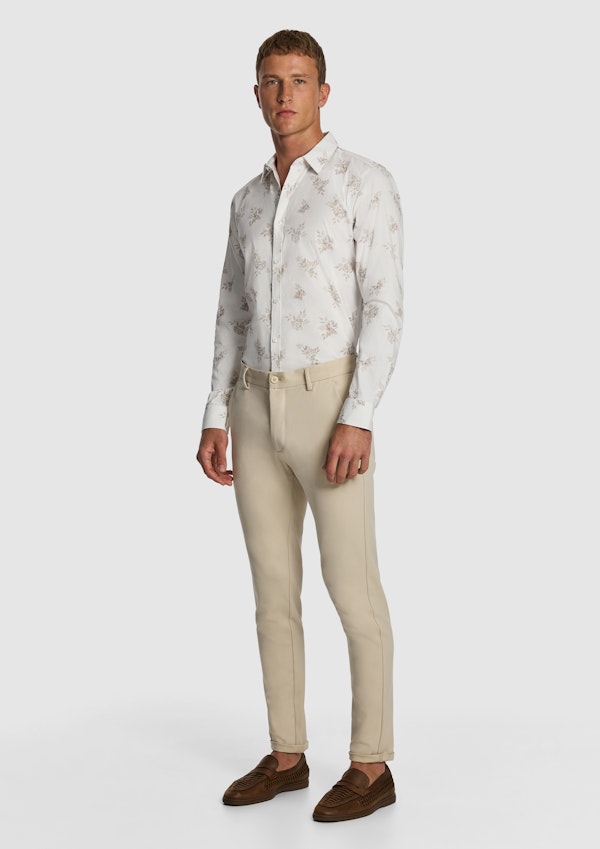 Natural Cortina Slim Floral Shirt