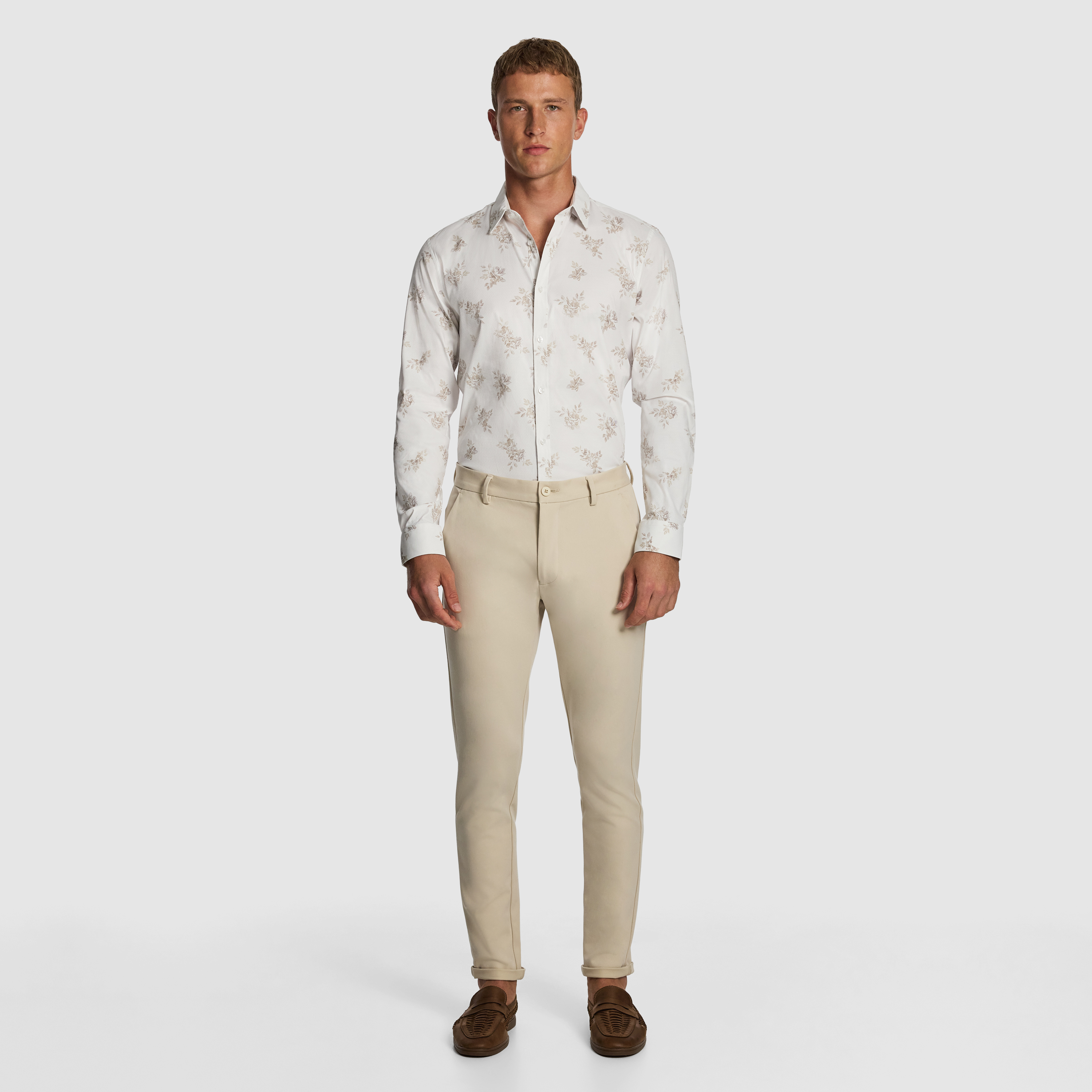 Natural Cortina Slim Floral Shirt