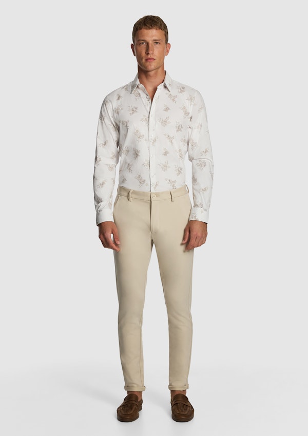 Natural Cortina Slim Floral Shirt