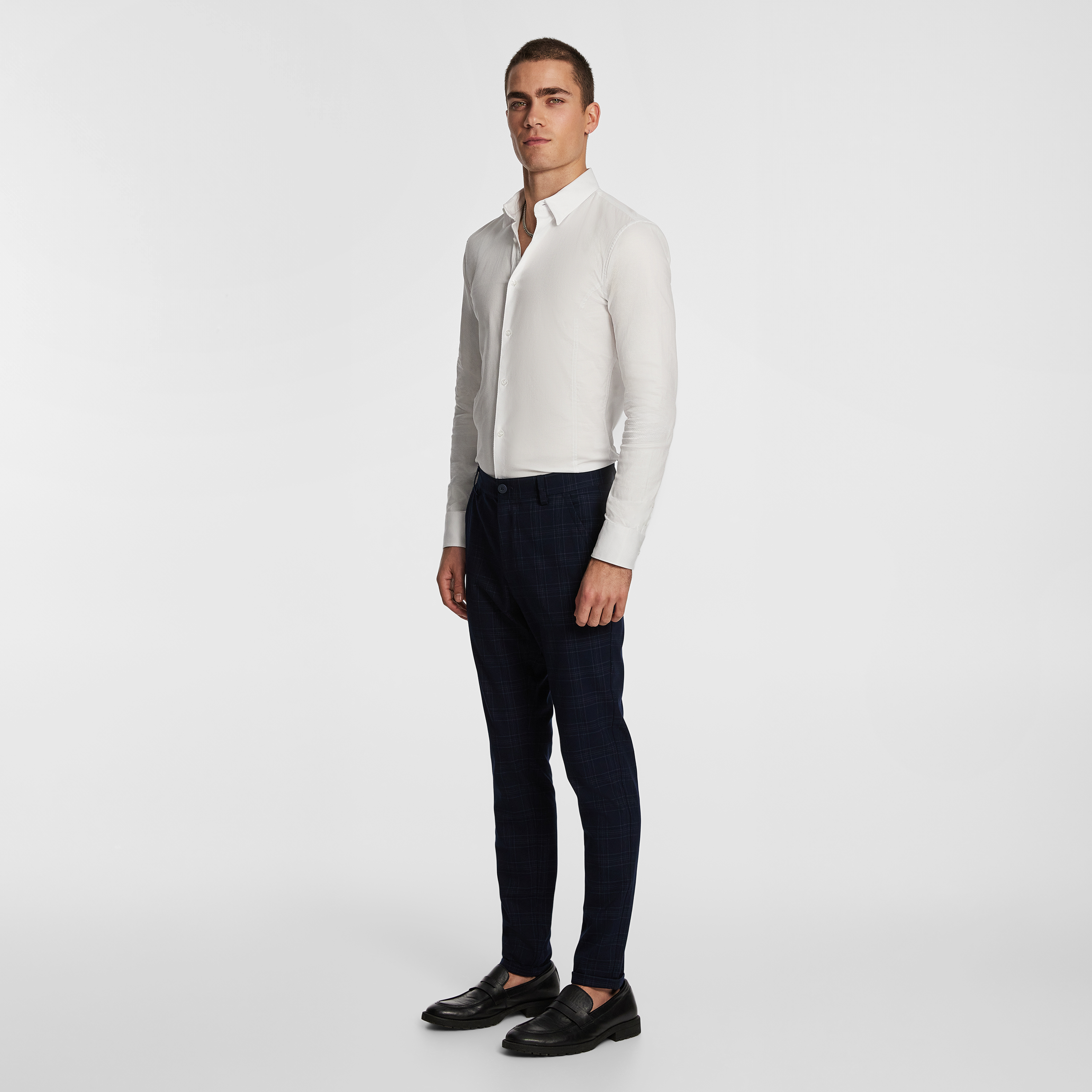 White Euro Muscle Fit Shirt