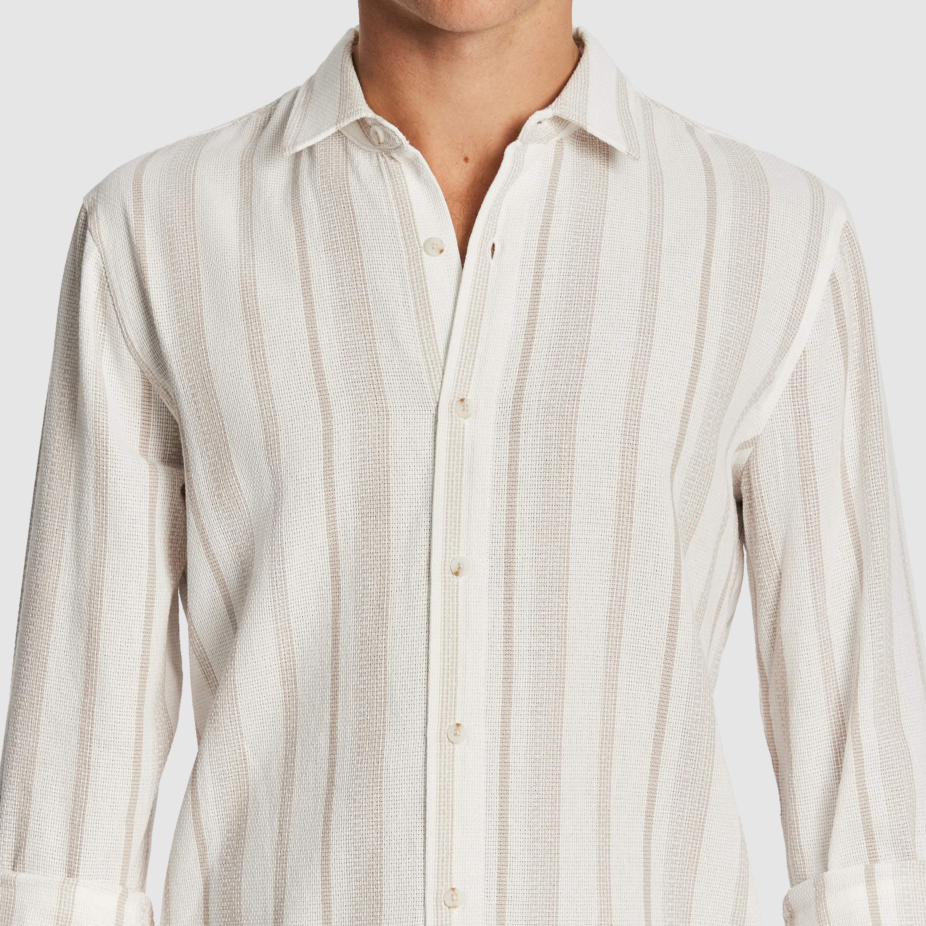 White Island Stripe Textured Shirt