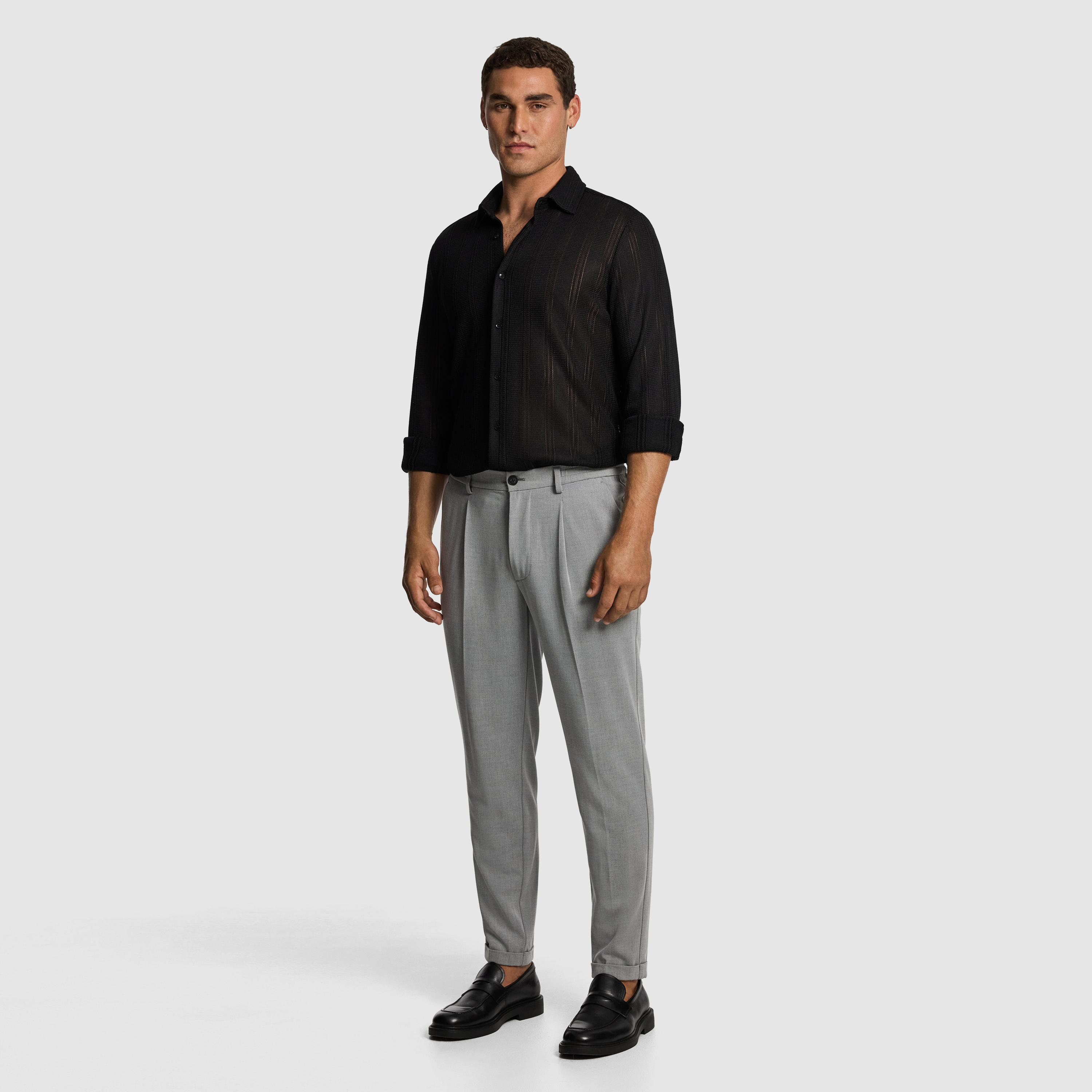 Black Enrique Textured Shirt