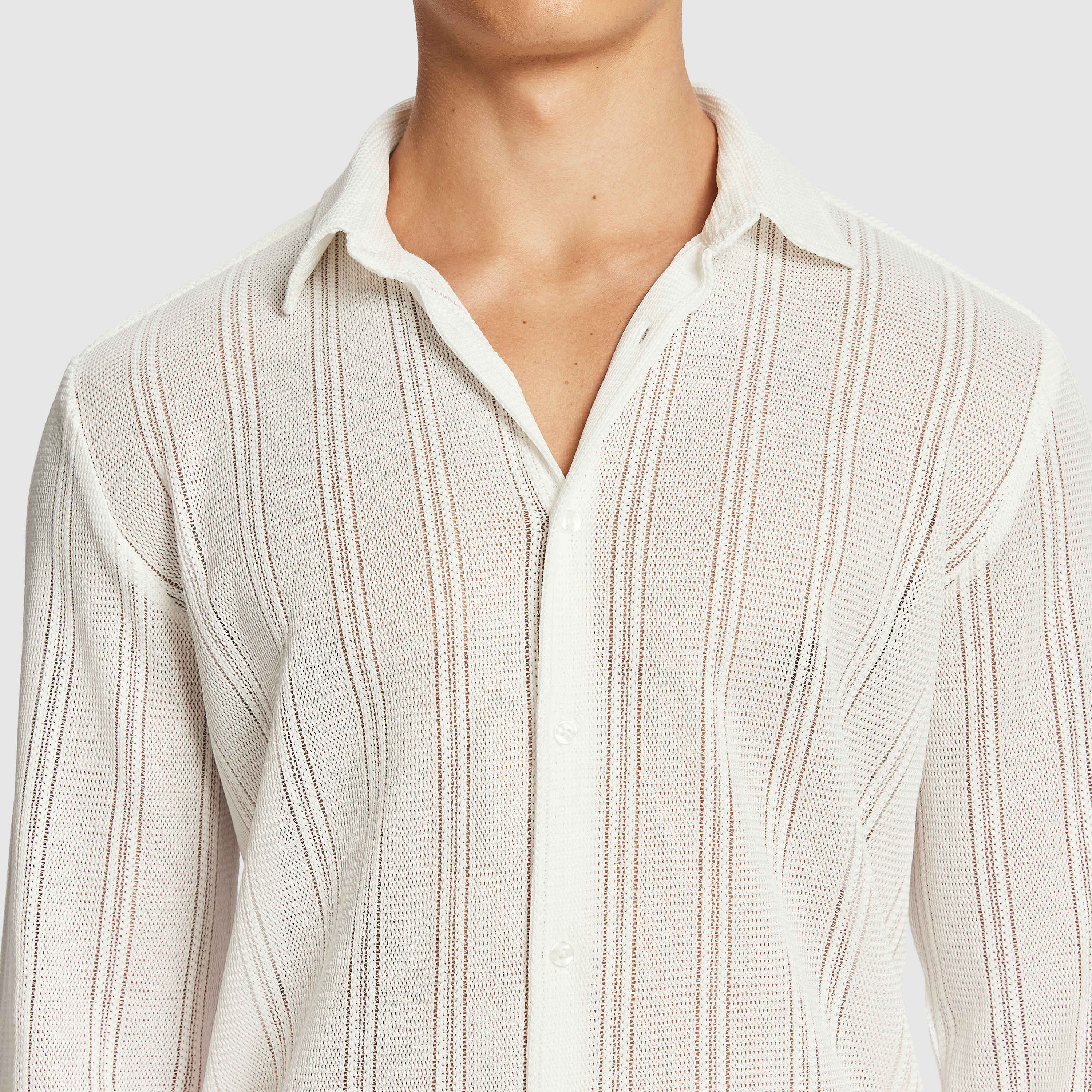 White Enrique Textured Shirt