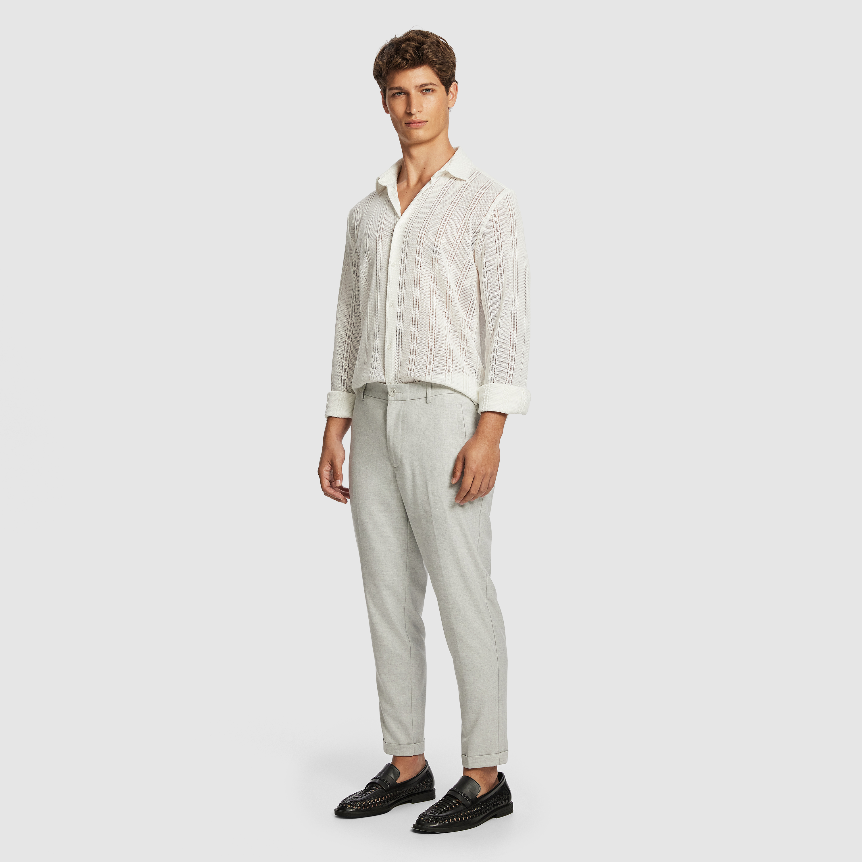 White Enrique Textured Shirt