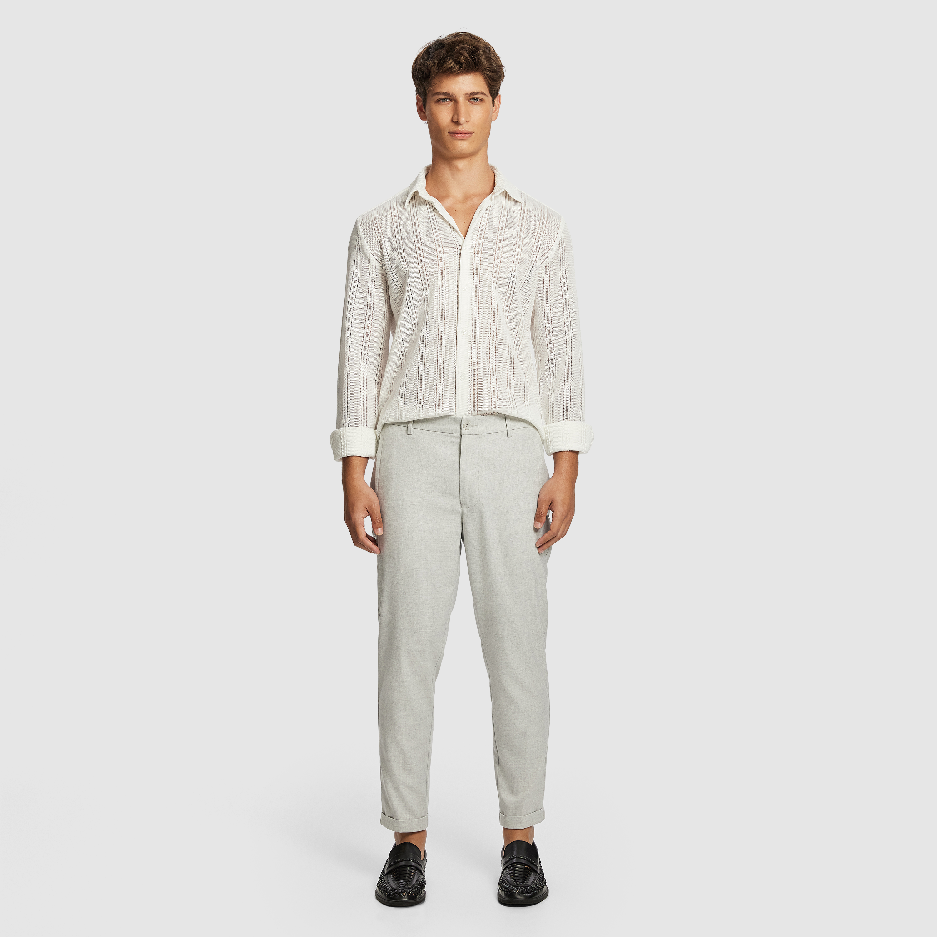 White Enrique Textured Shirt