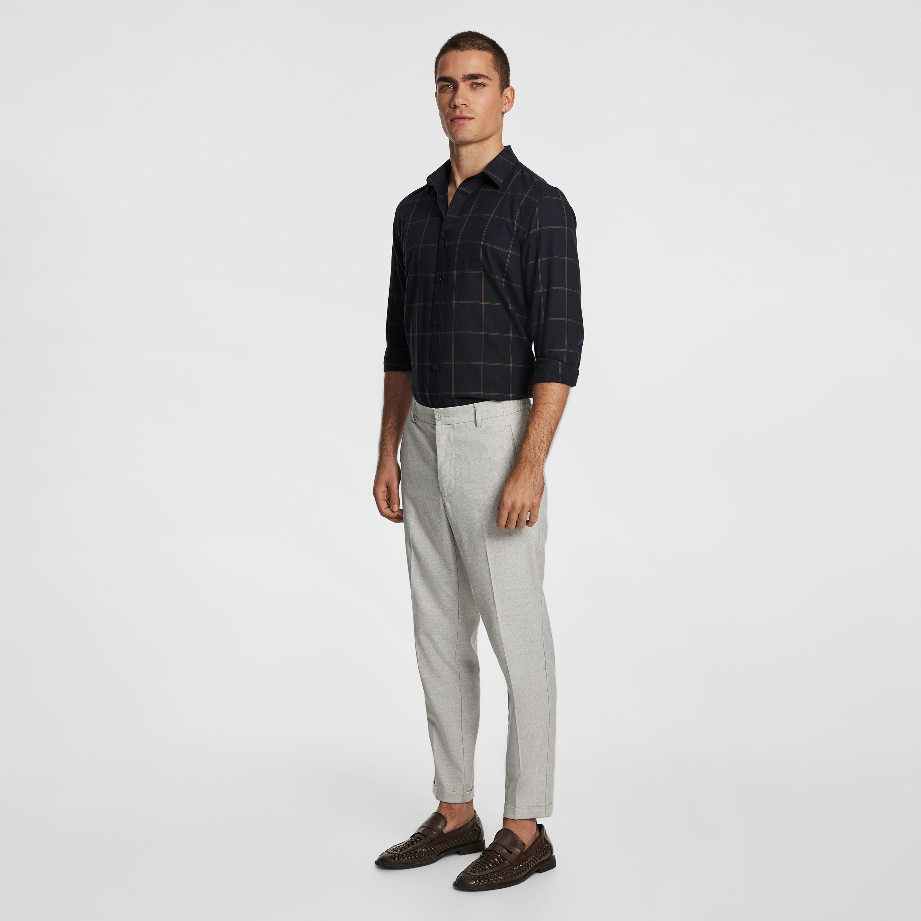 Navy Riggo Check Shirt