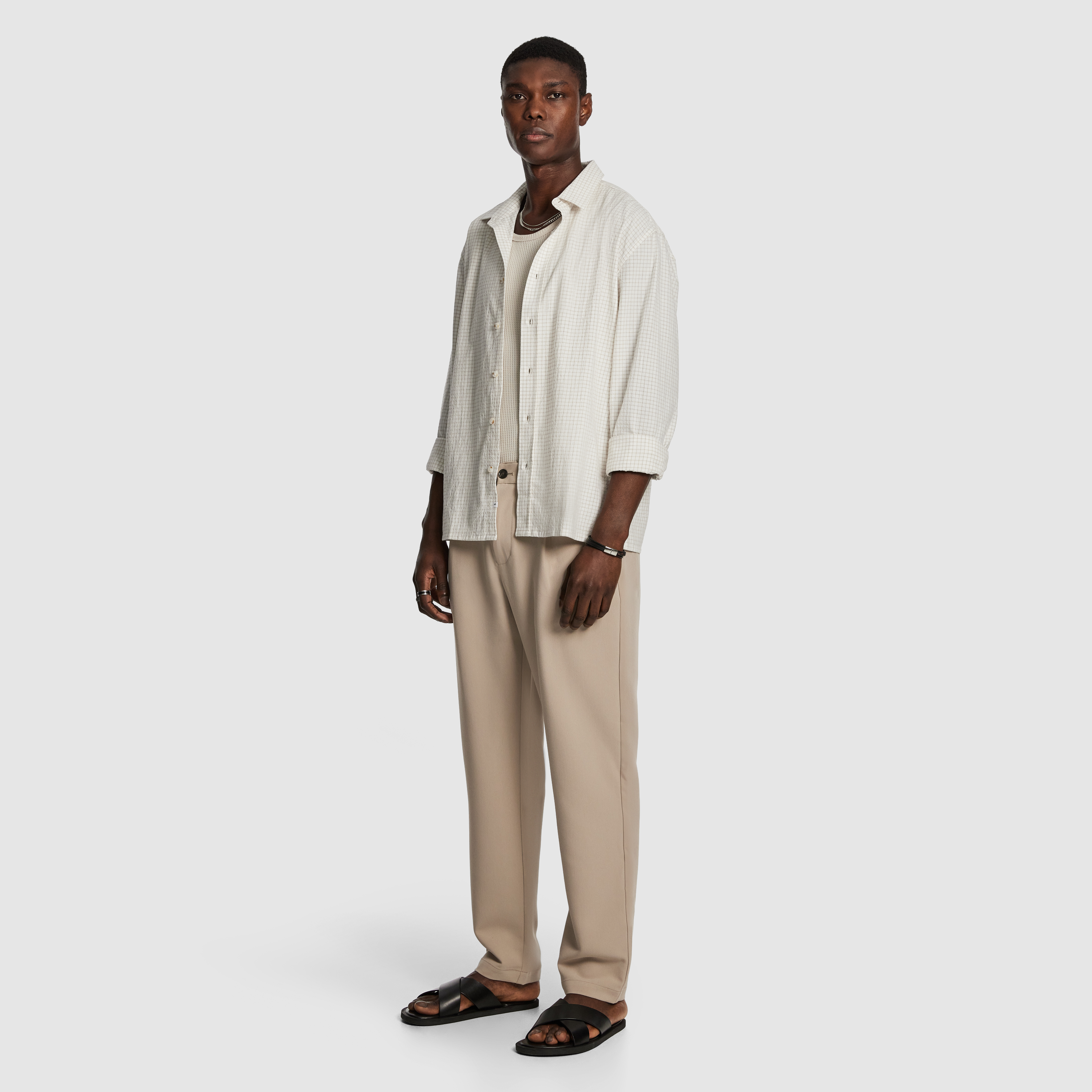 Natural Brixton Check Relaxed Shirt