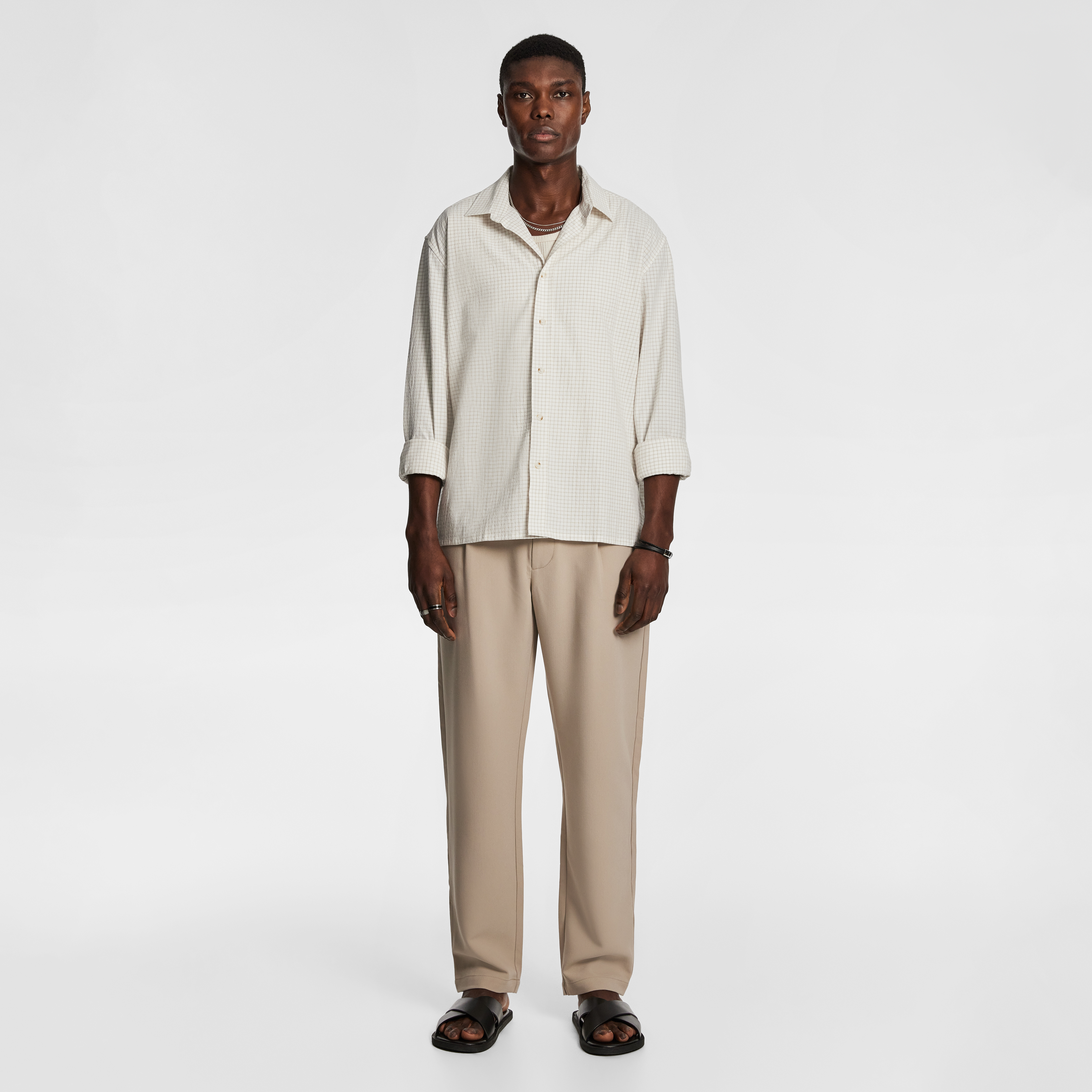 Natural Brixton Check Relaxed Shirt