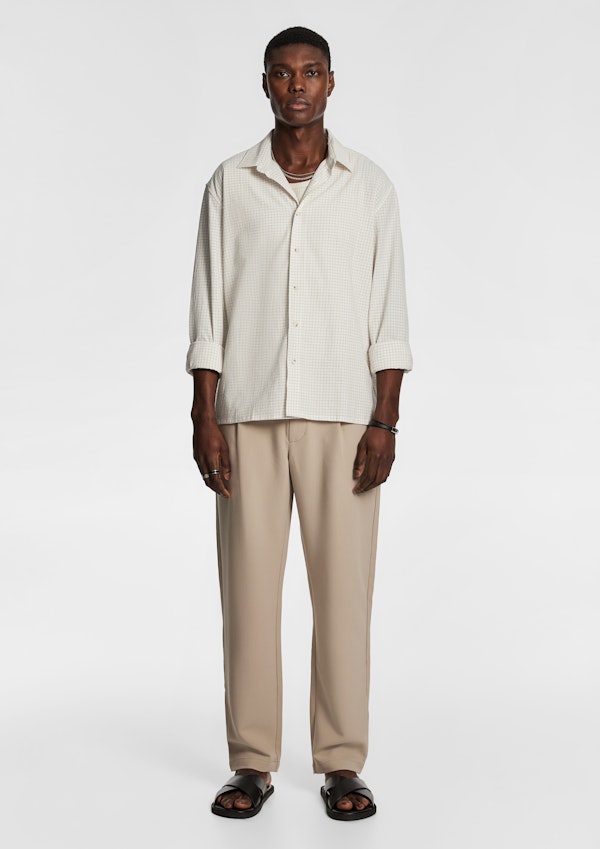 Natural Brixton Check Relaxed Shirt