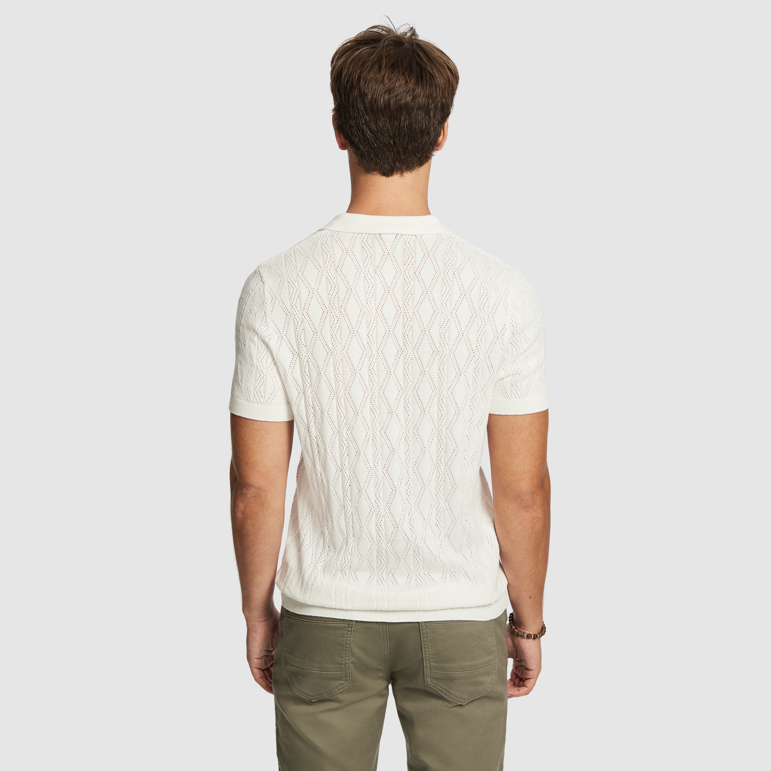 White Newport Knit Polo Shirt