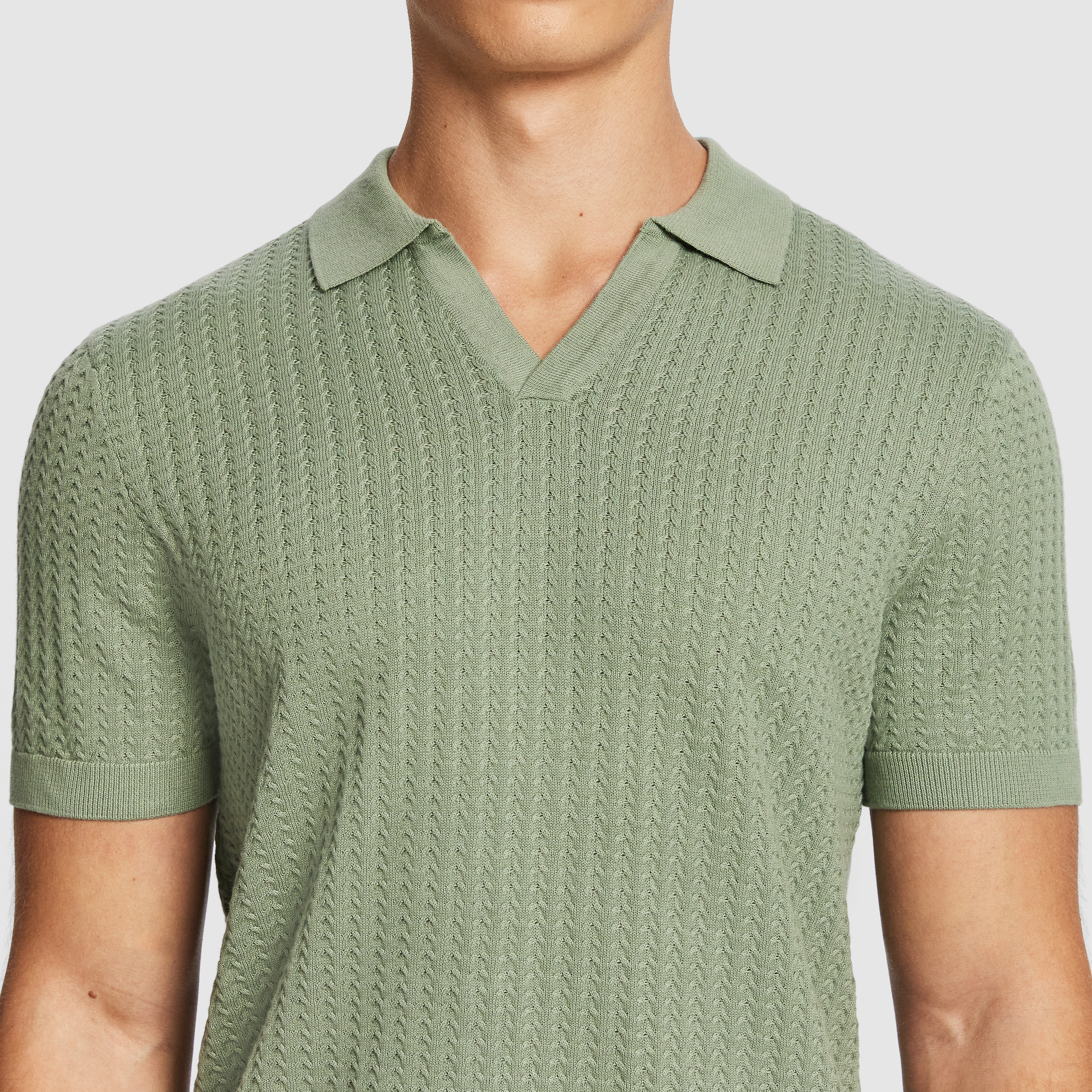 Sage Vale Knit Polo Shirt