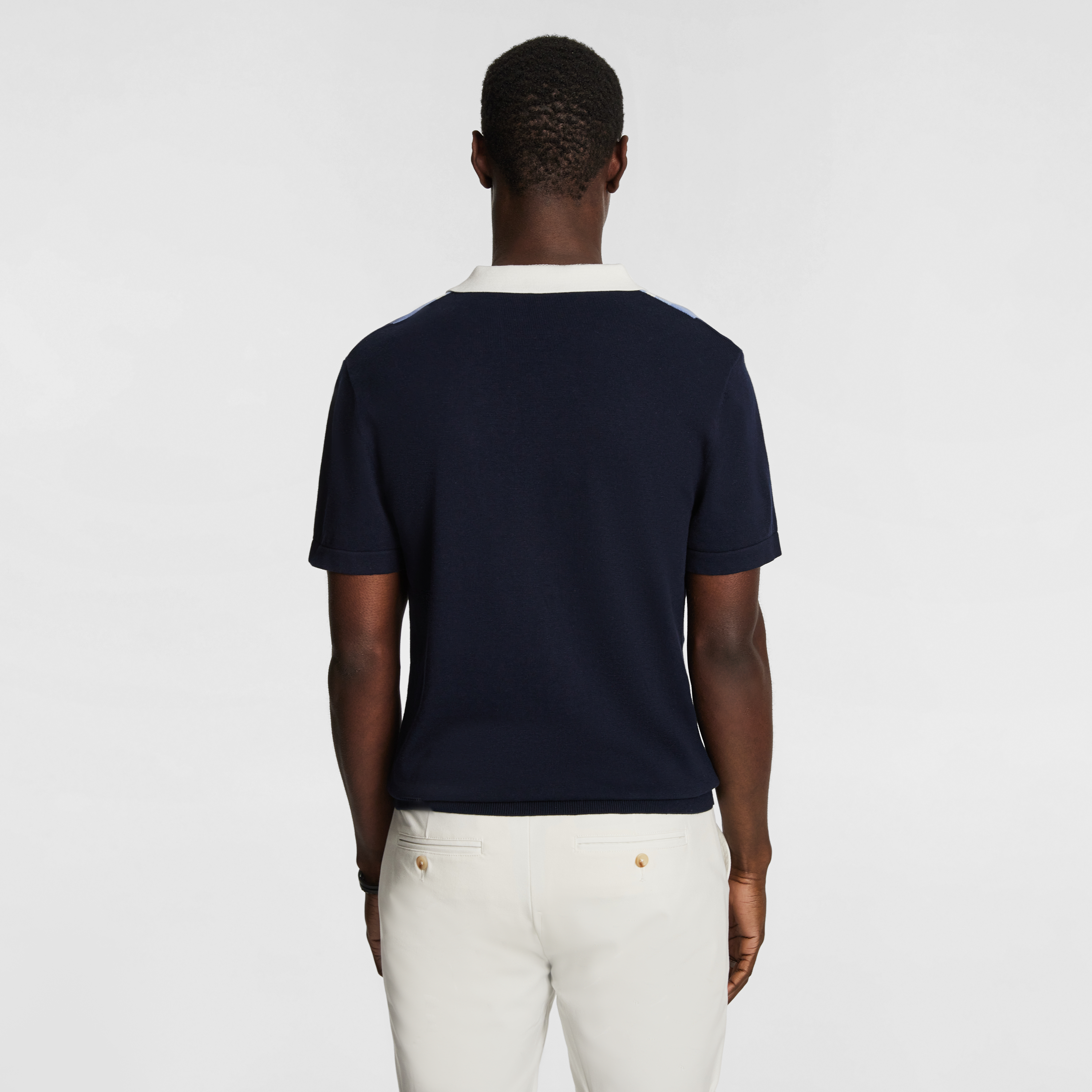 Blue Orson Knit Polo Shirt