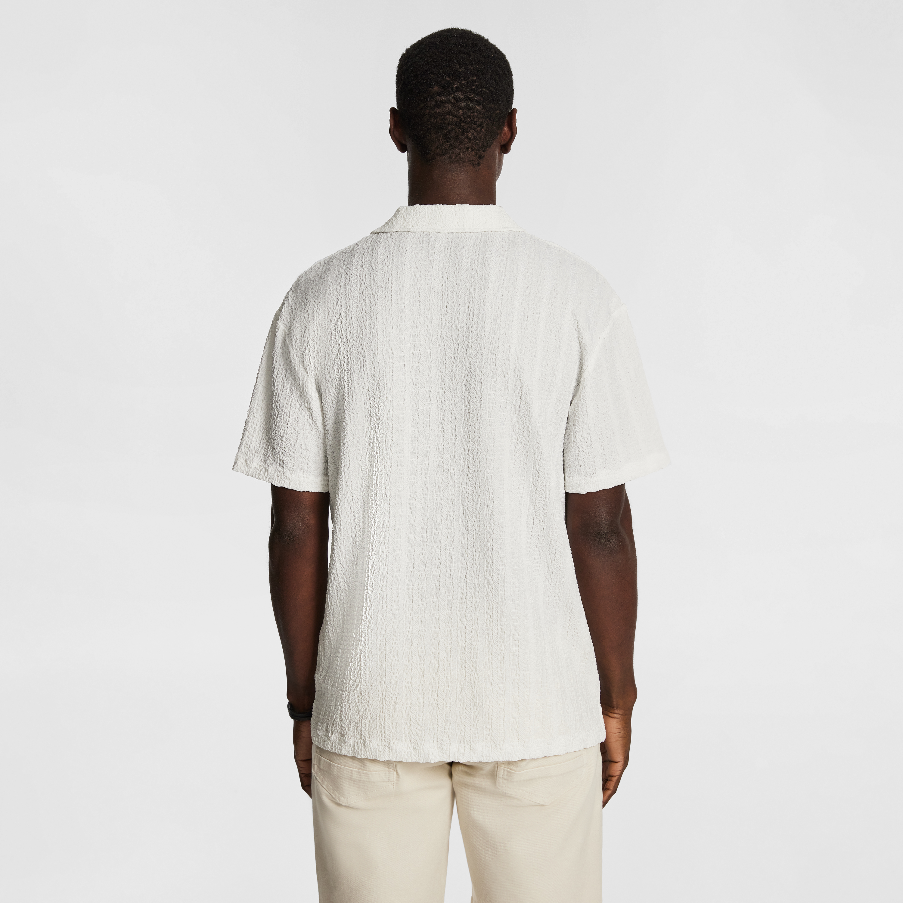 White Buddy Textured Polo Shirt