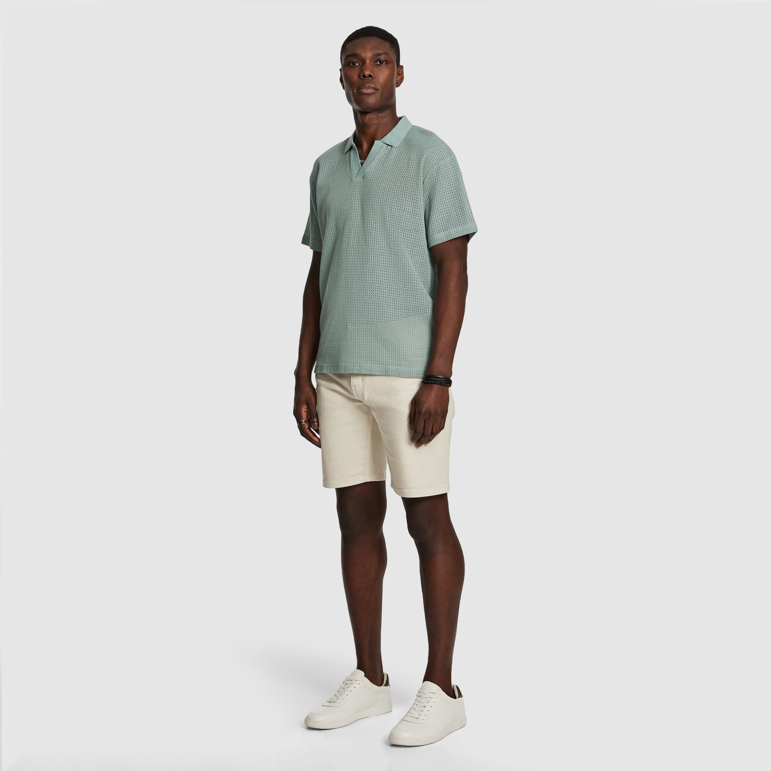 Mint Quinn Textured Polo Shirt