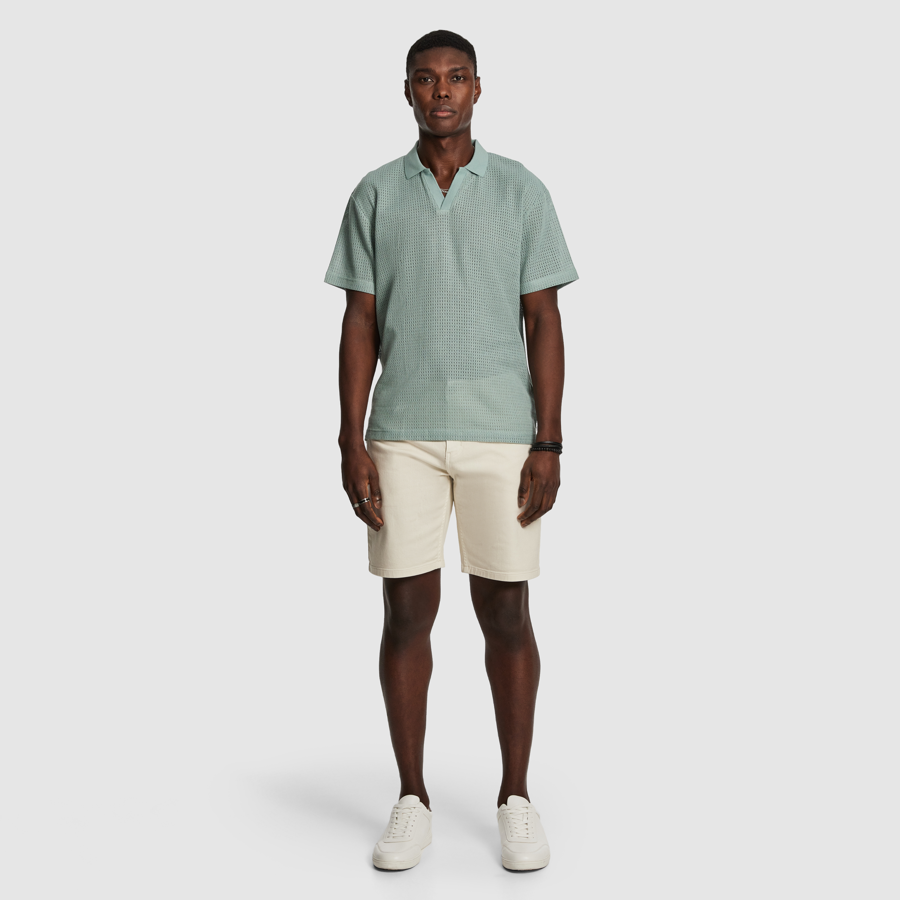 Mint Quinn Textured Polo Shirt