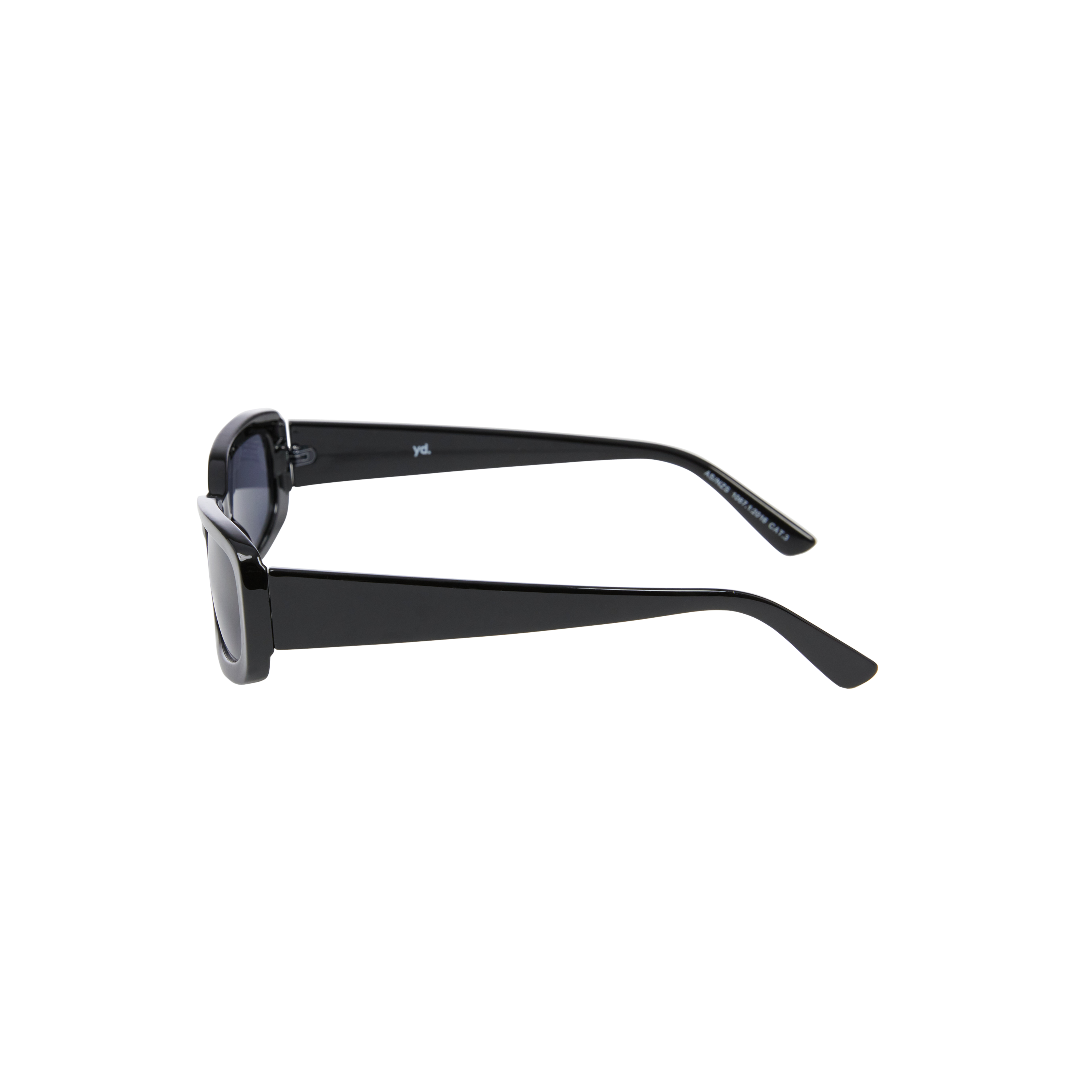 Black Leyton Rectangle Sunglasses