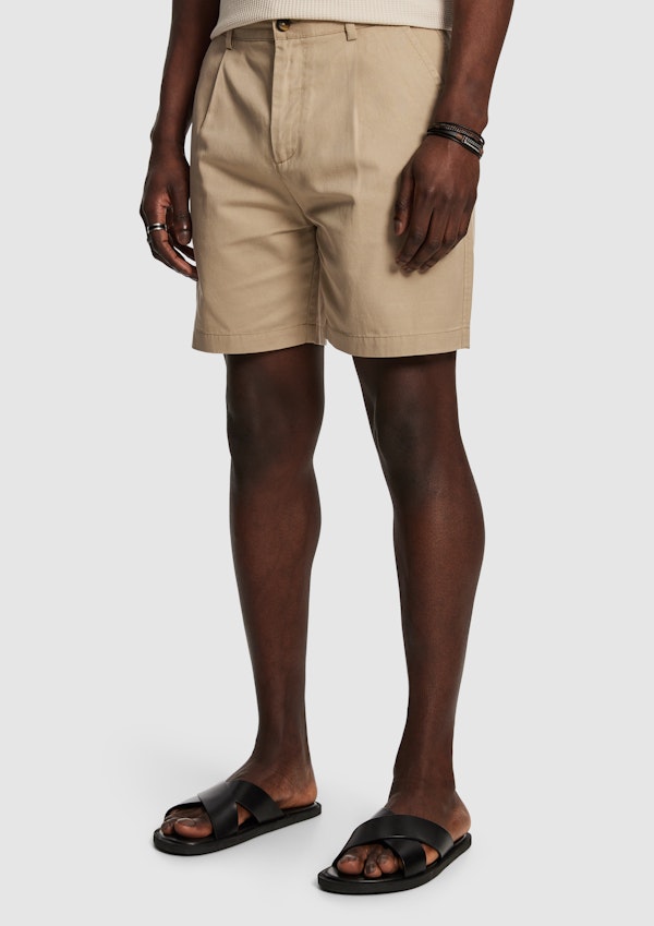 Natural Wilfred Pleat Short