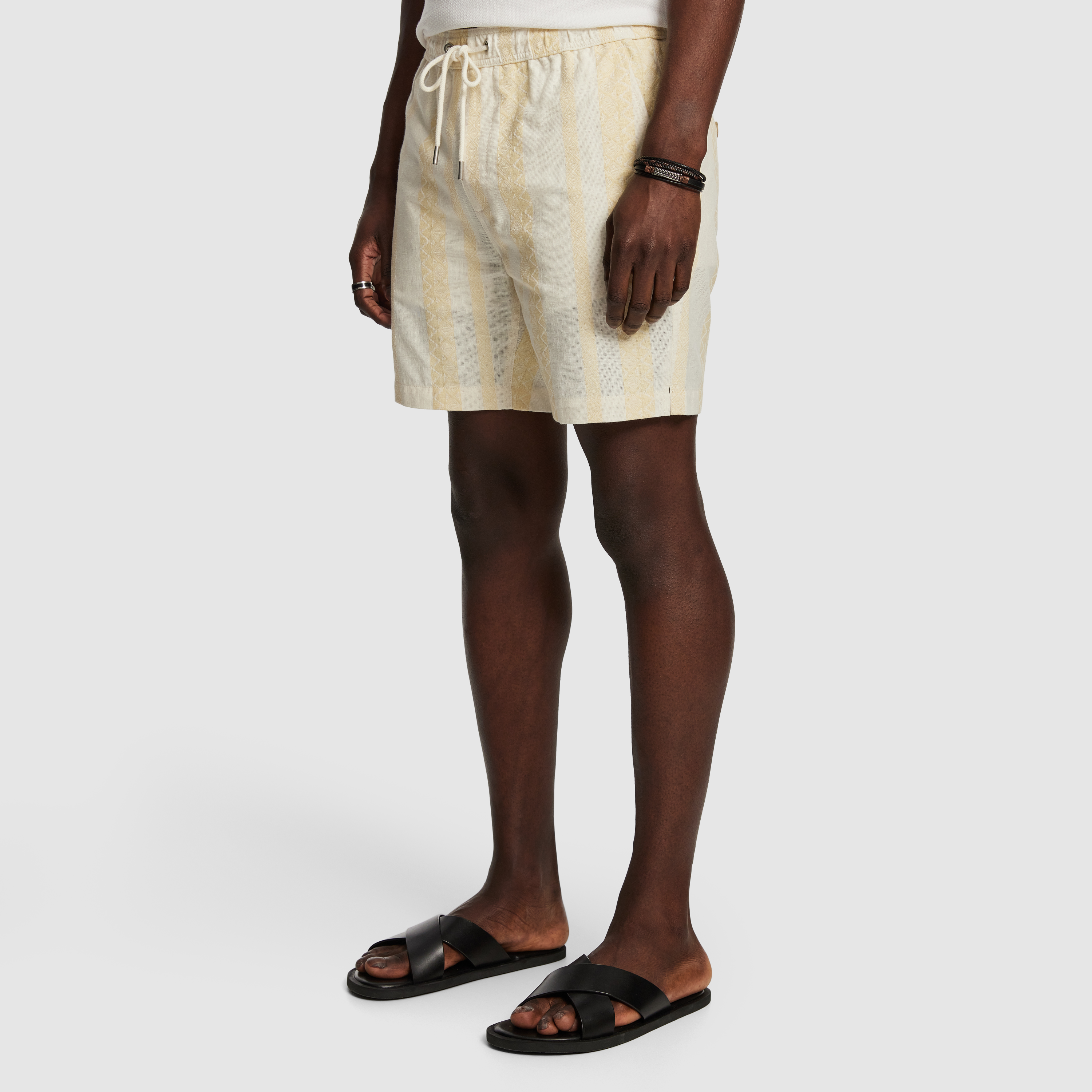 Yellow Sanders Stripe Short