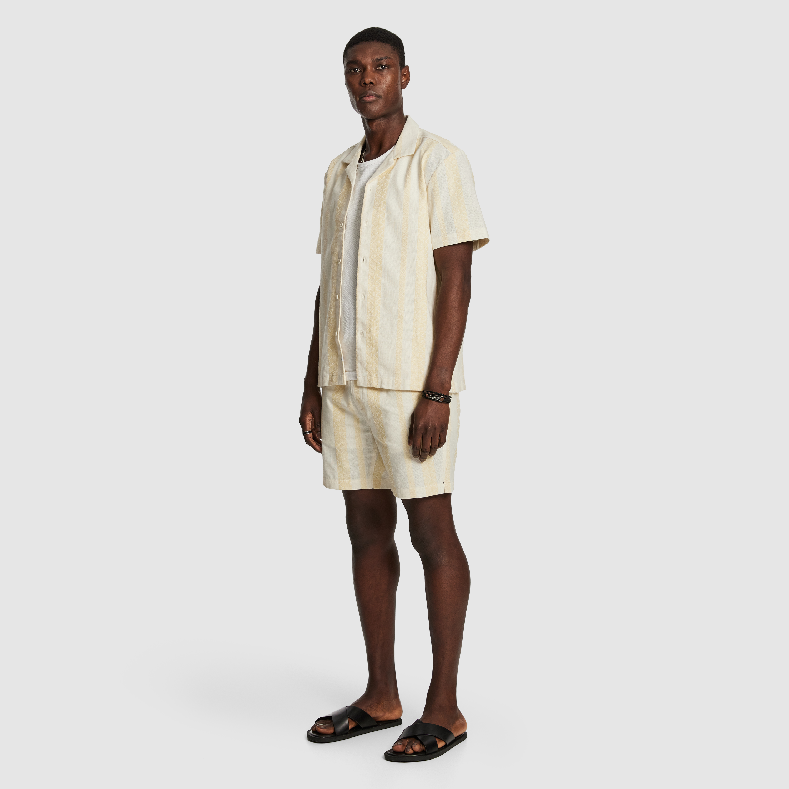 Yellow Sanders Stripe Short