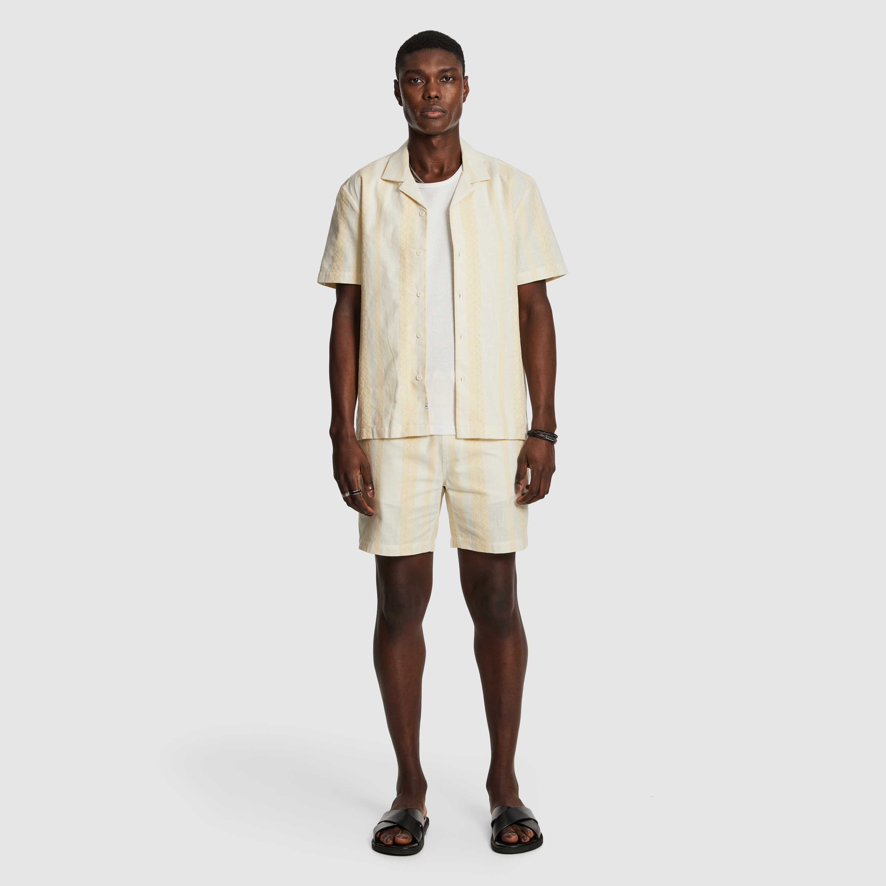 Yellow Sanders Stripe Short