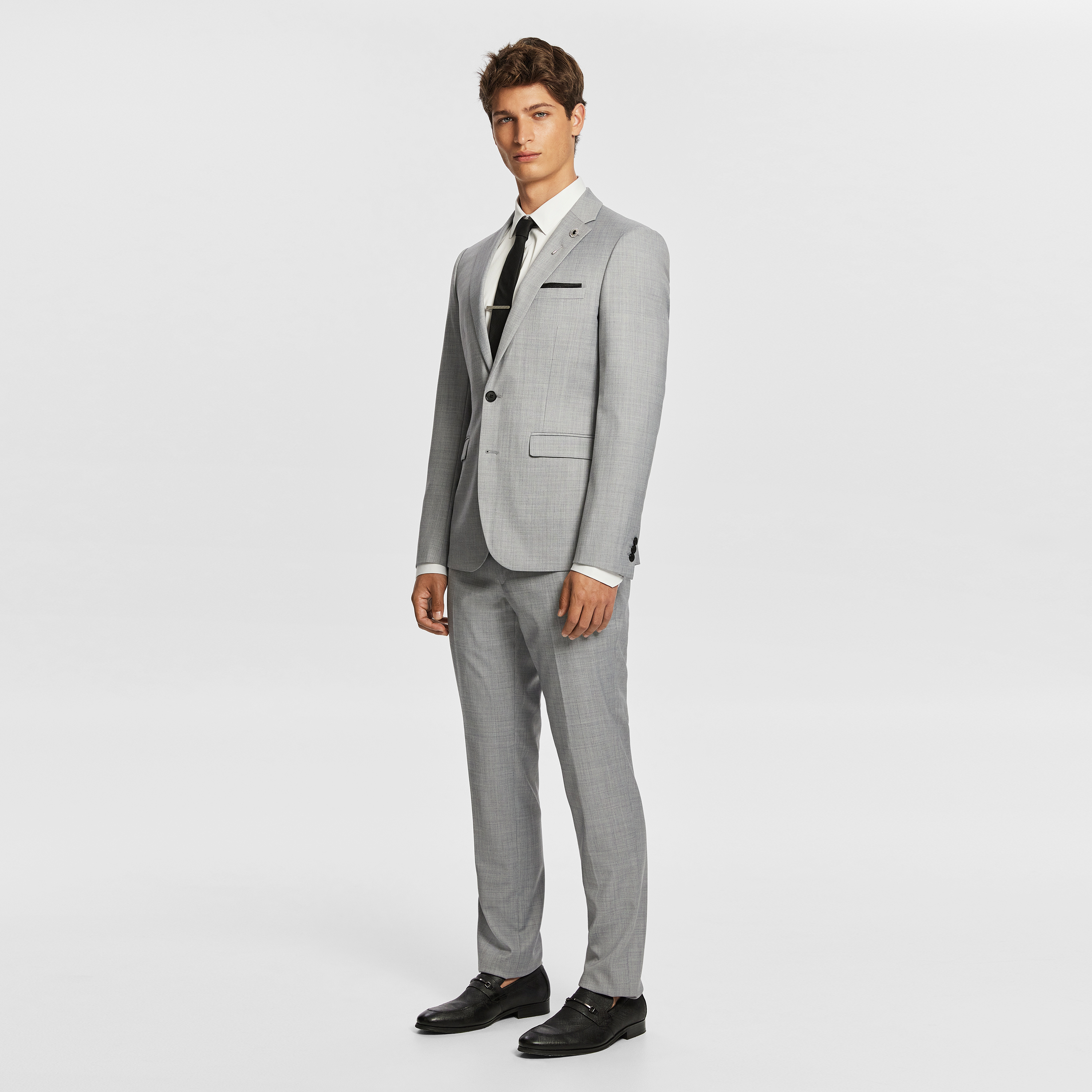 Dark Grey Bank Slim Suit Jacket