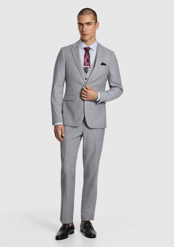 Dark Grey Bank Slim Suit Jacket