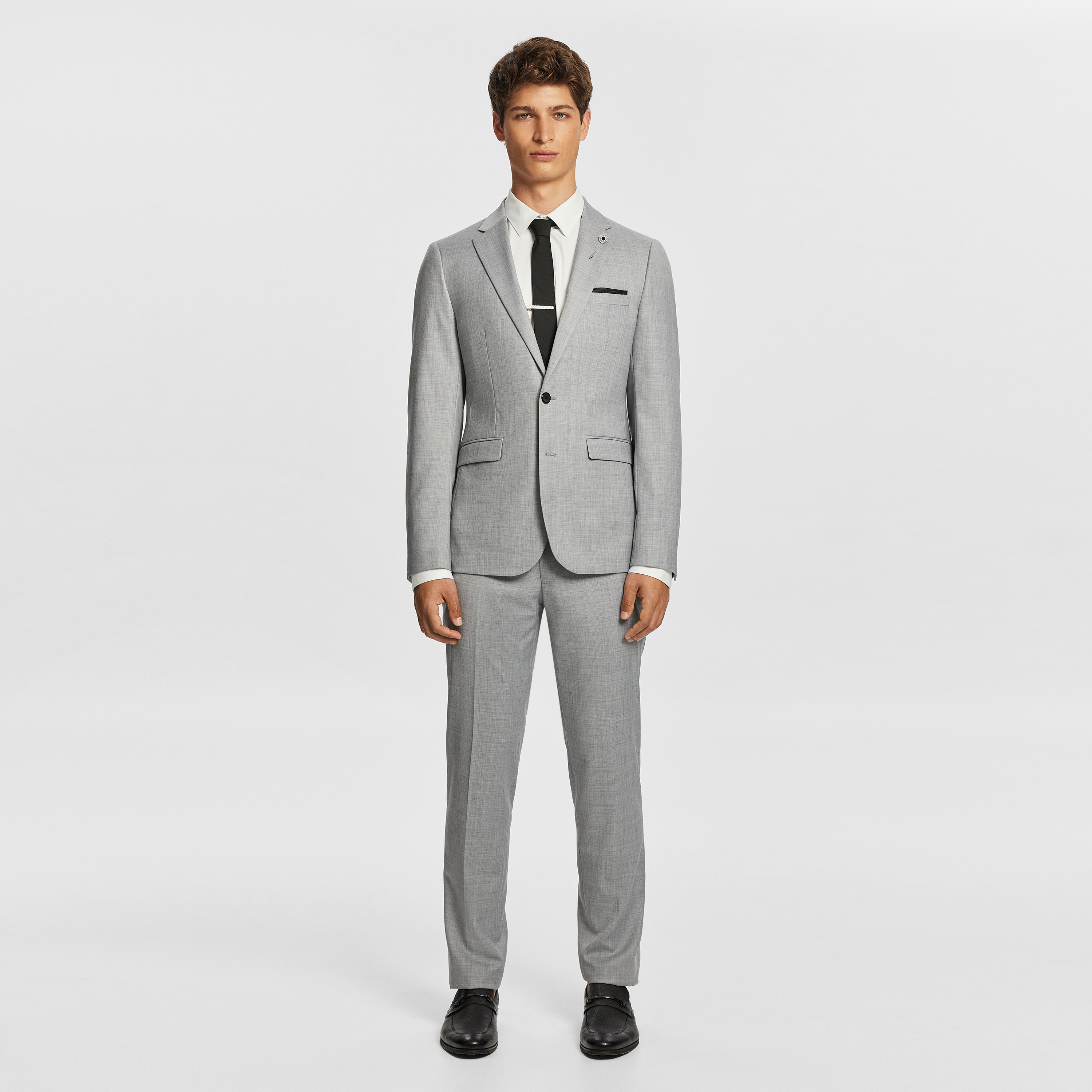 BANK WOOL BLEND SLIM SUIT