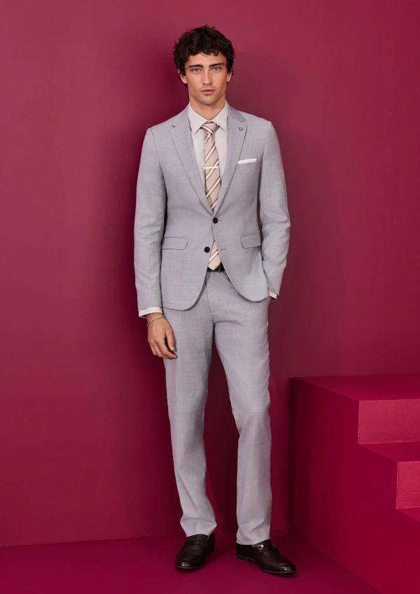 BANK WOOL BLEND SLIM SUIT