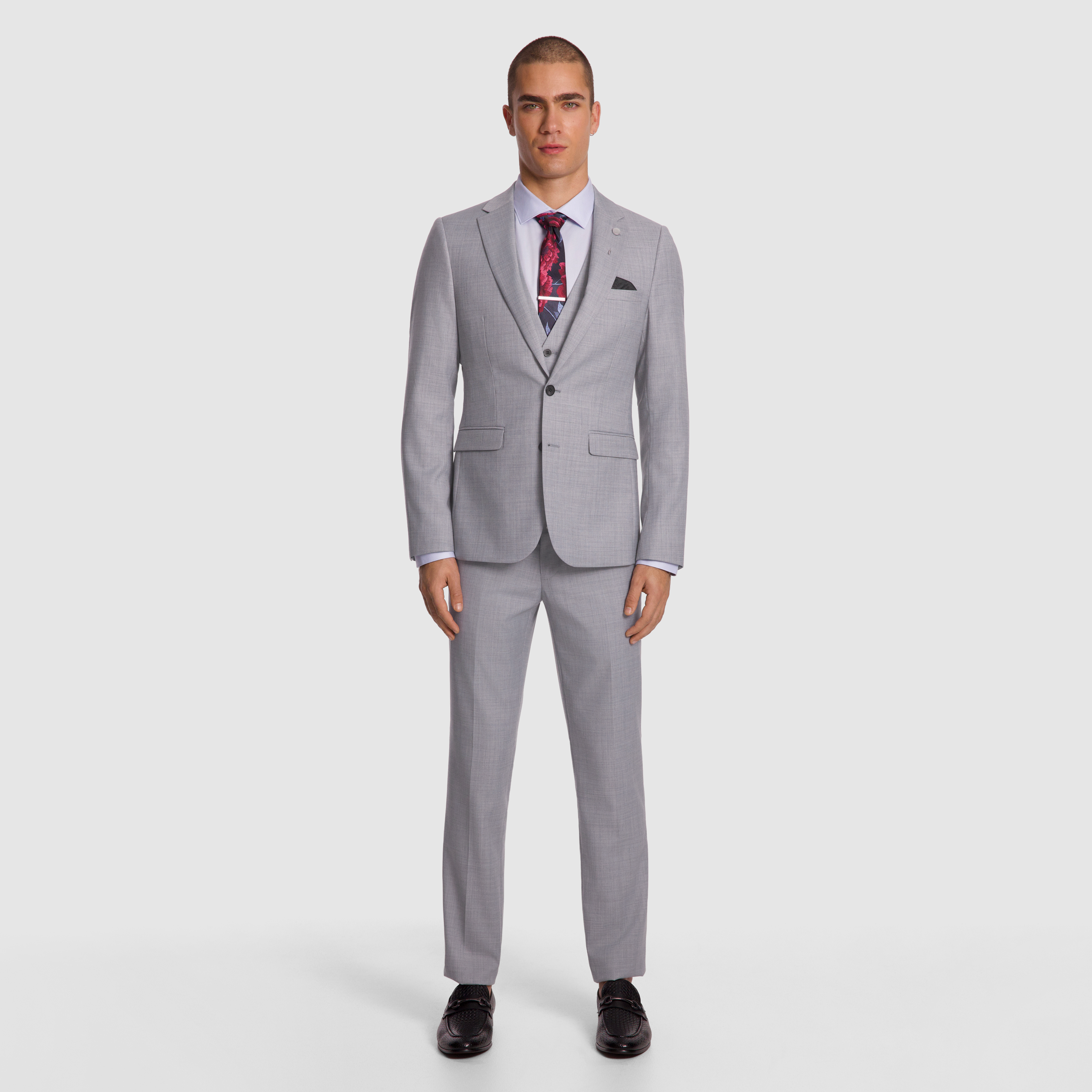 BANK WOOL BLEND SLIM SUIT