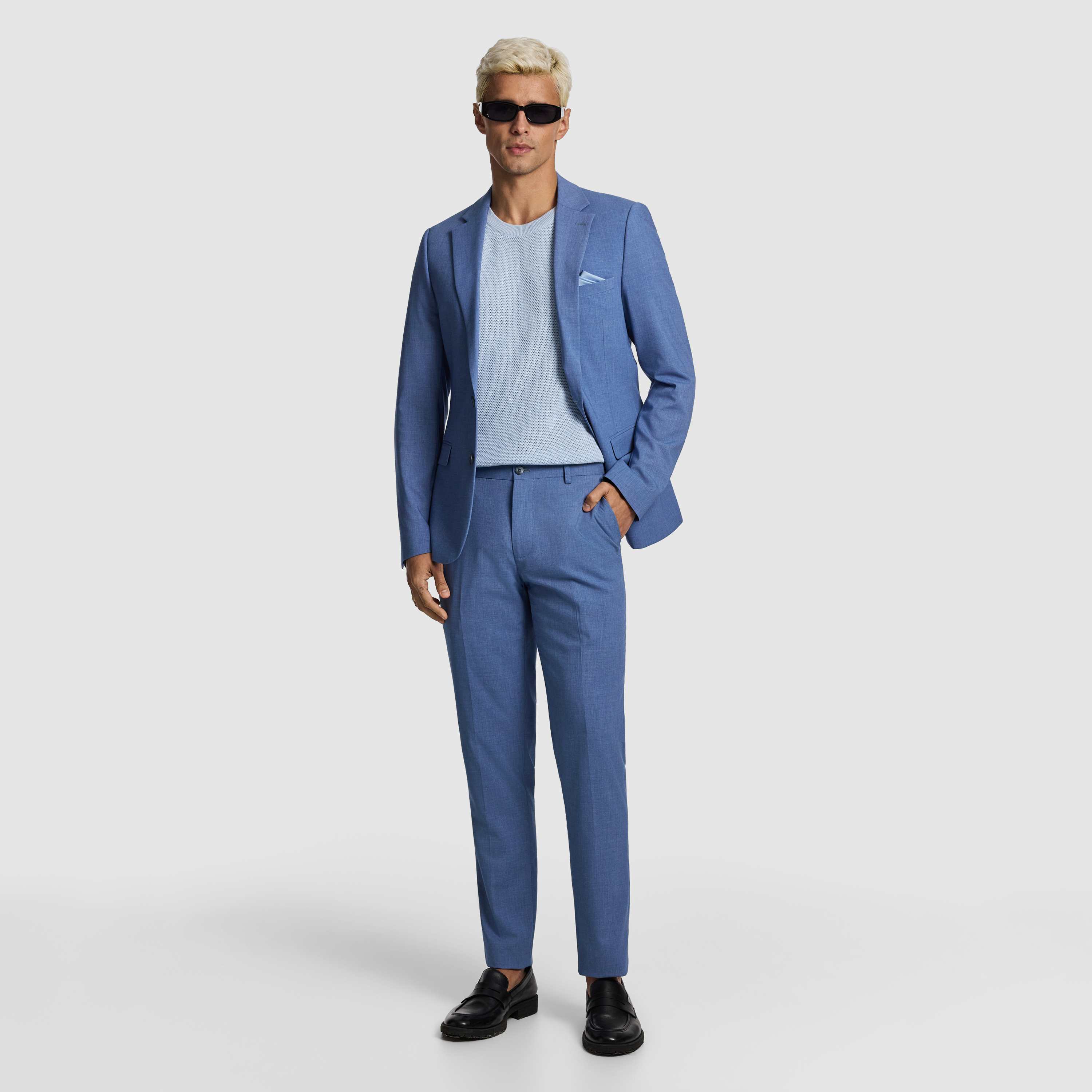 Blue Alfredo Slim Suit Jacket