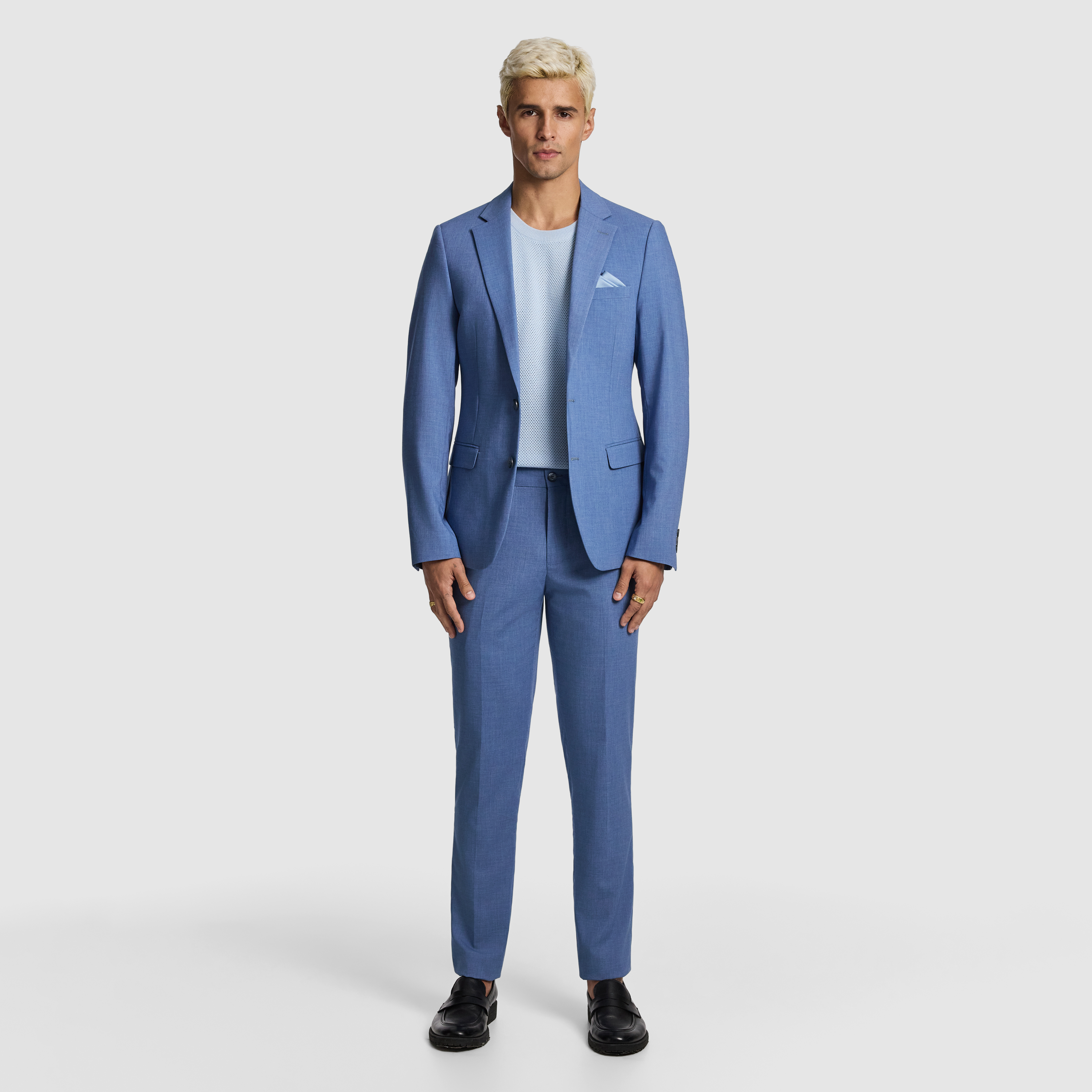Blue Alfredo Slim Suit Jacket