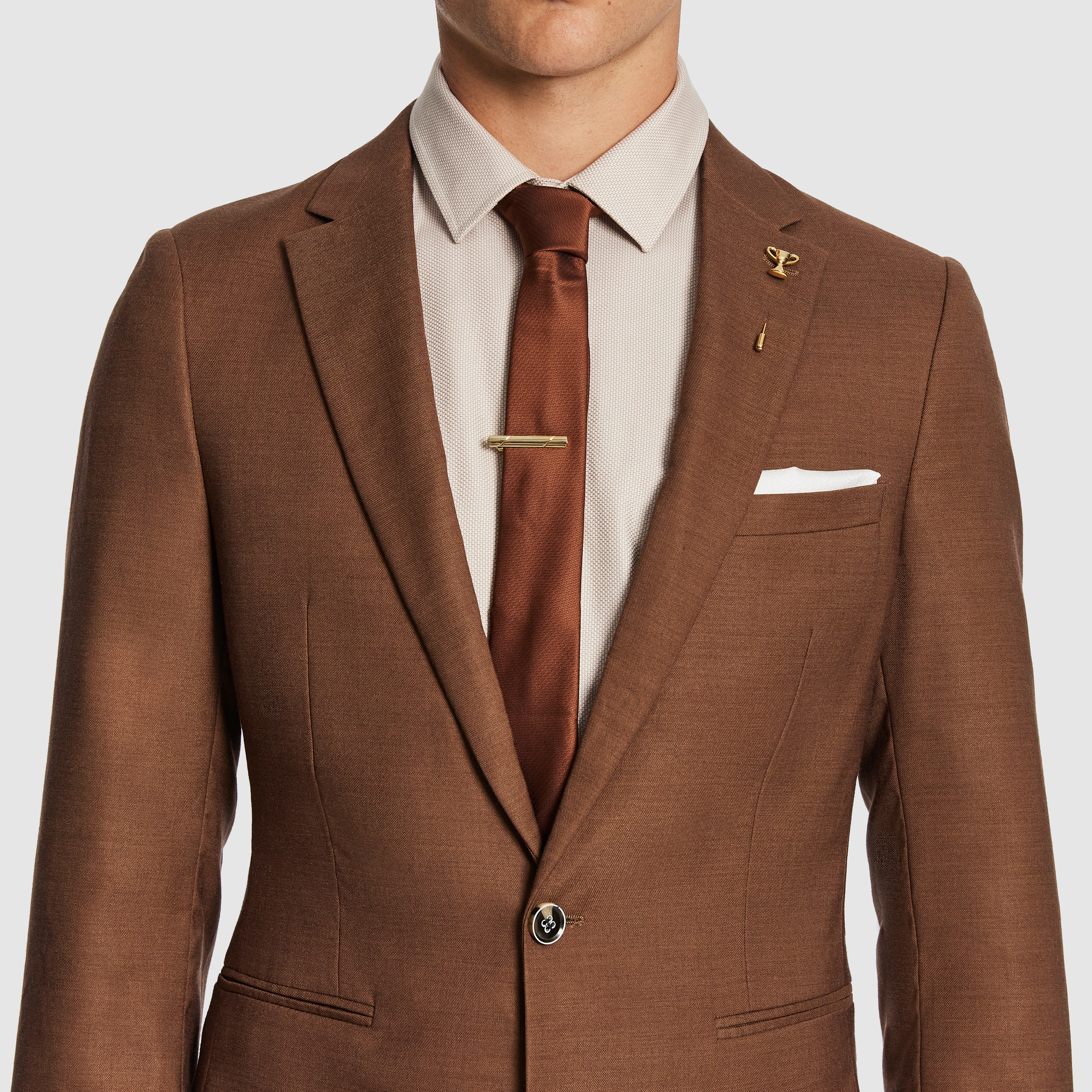 Caramel Jonas Slim Suit Jacket