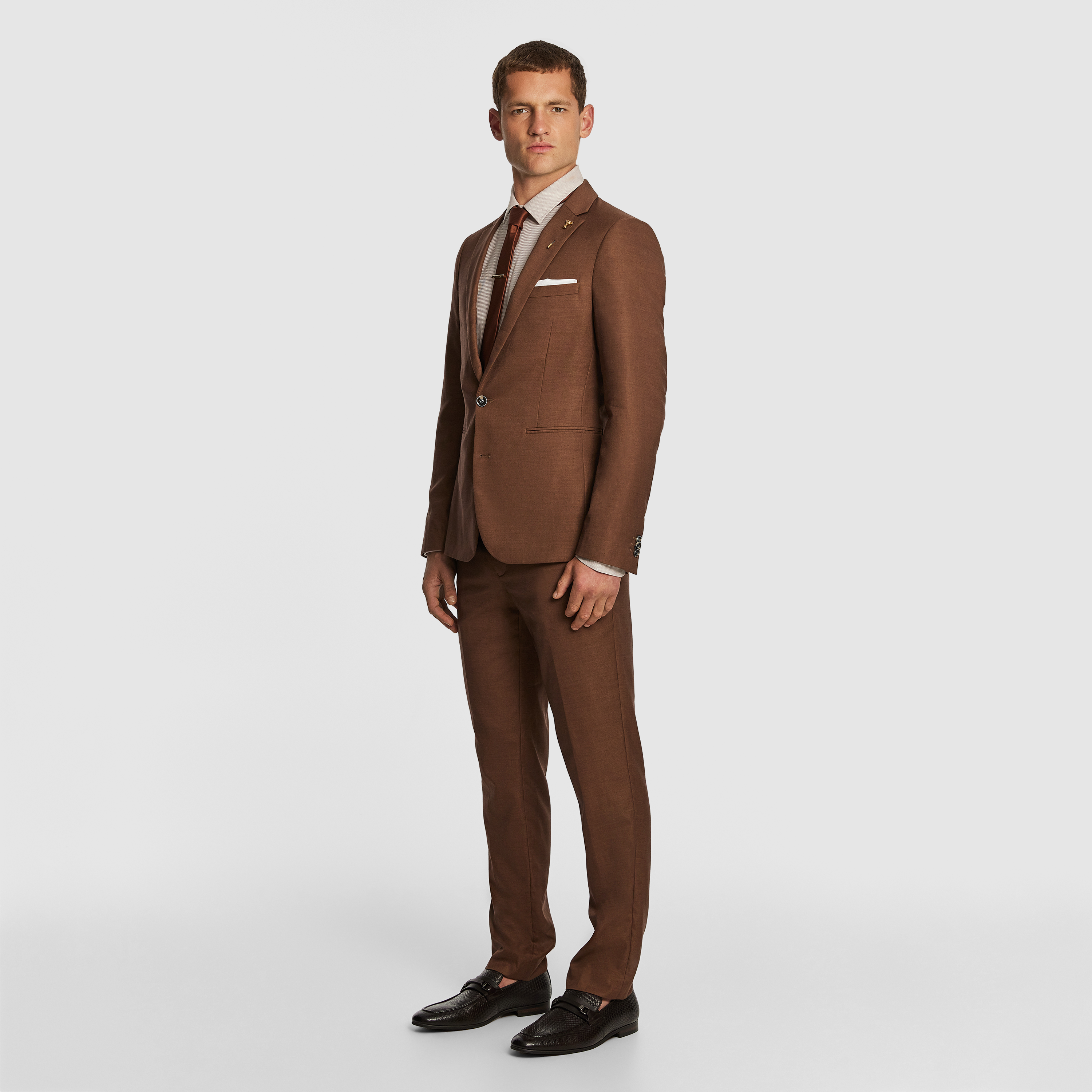Caramel Jonas Slim Suit Jacket