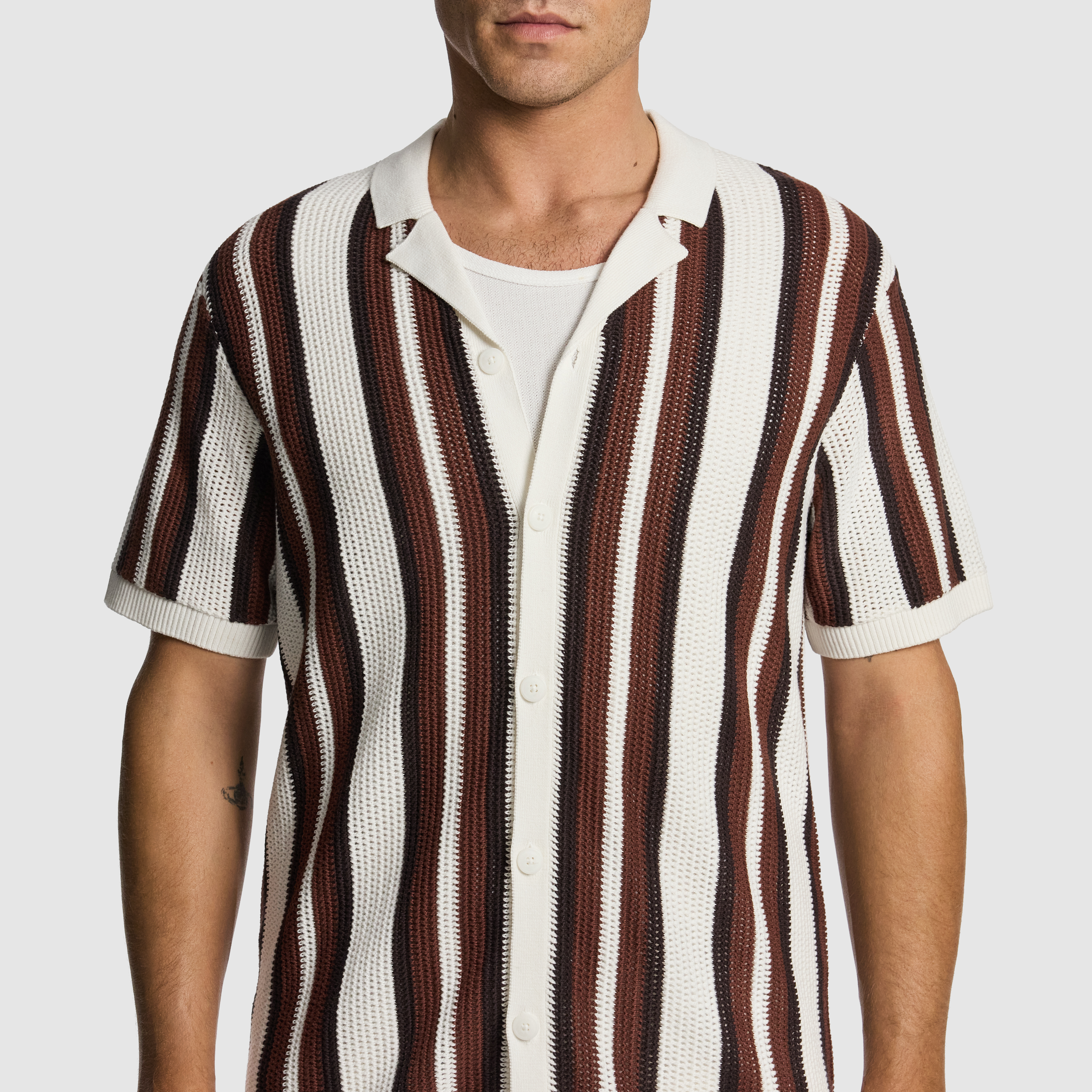 Chocolate Tahiti Knitted Shirt