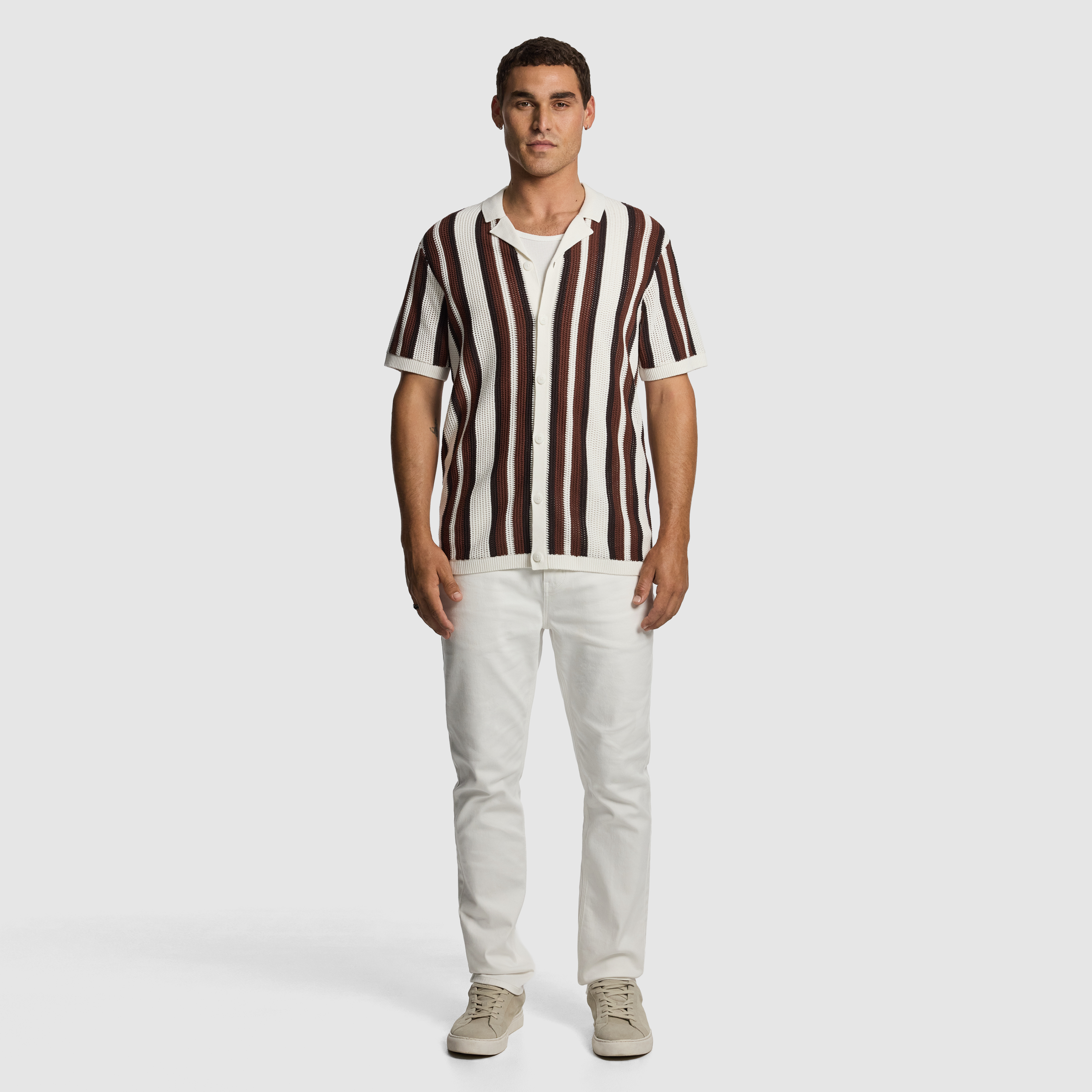 Chocolate Tahiti Knitted Shirt