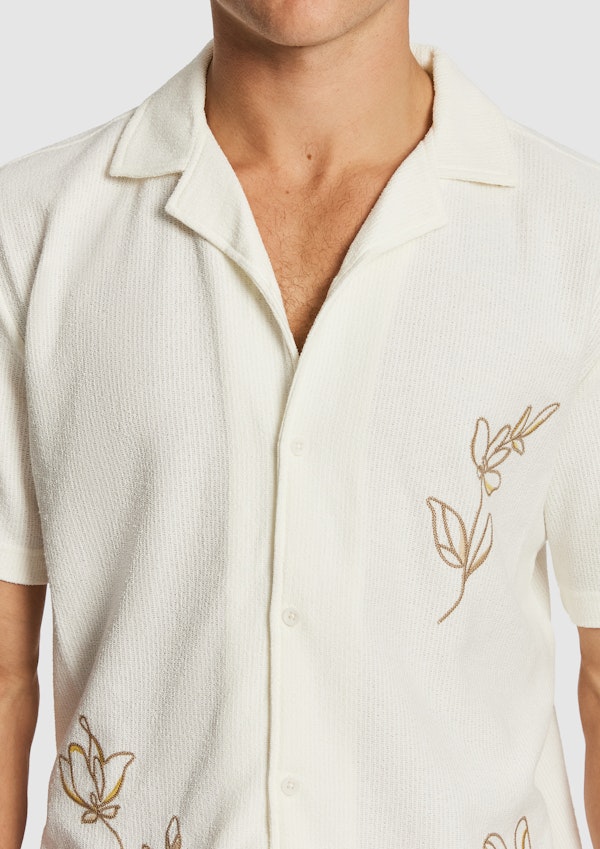 White Jasper Embroidered Shirt